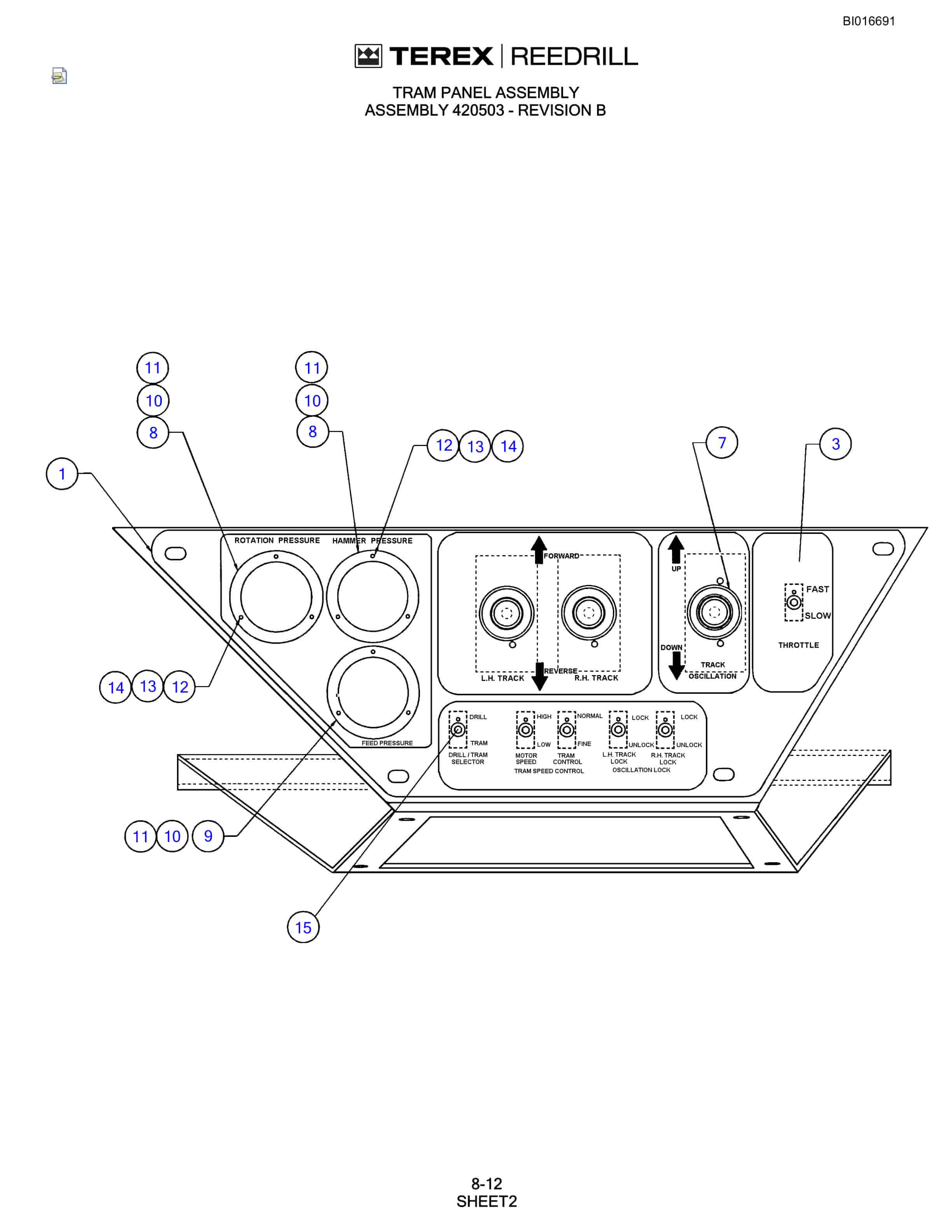 Bucyrus SCH5000 Parts Catalog BI016691-3