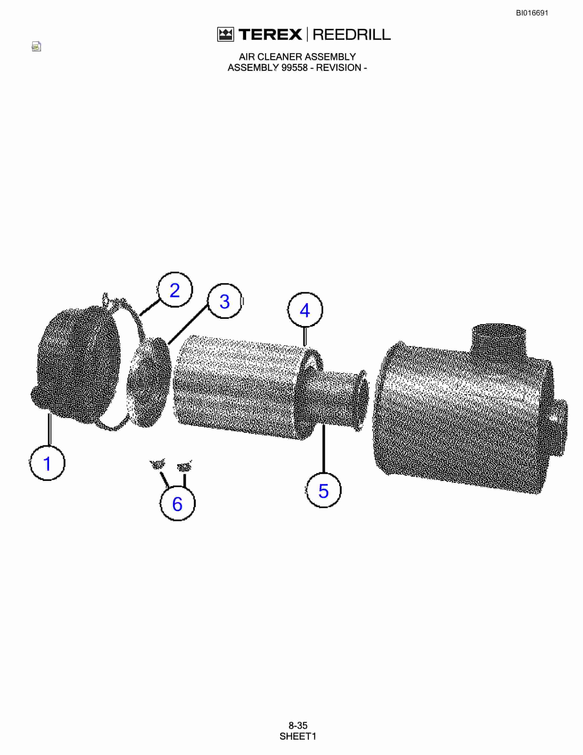 Bucyrus SCH5000 Parts Catalog BI016691-5