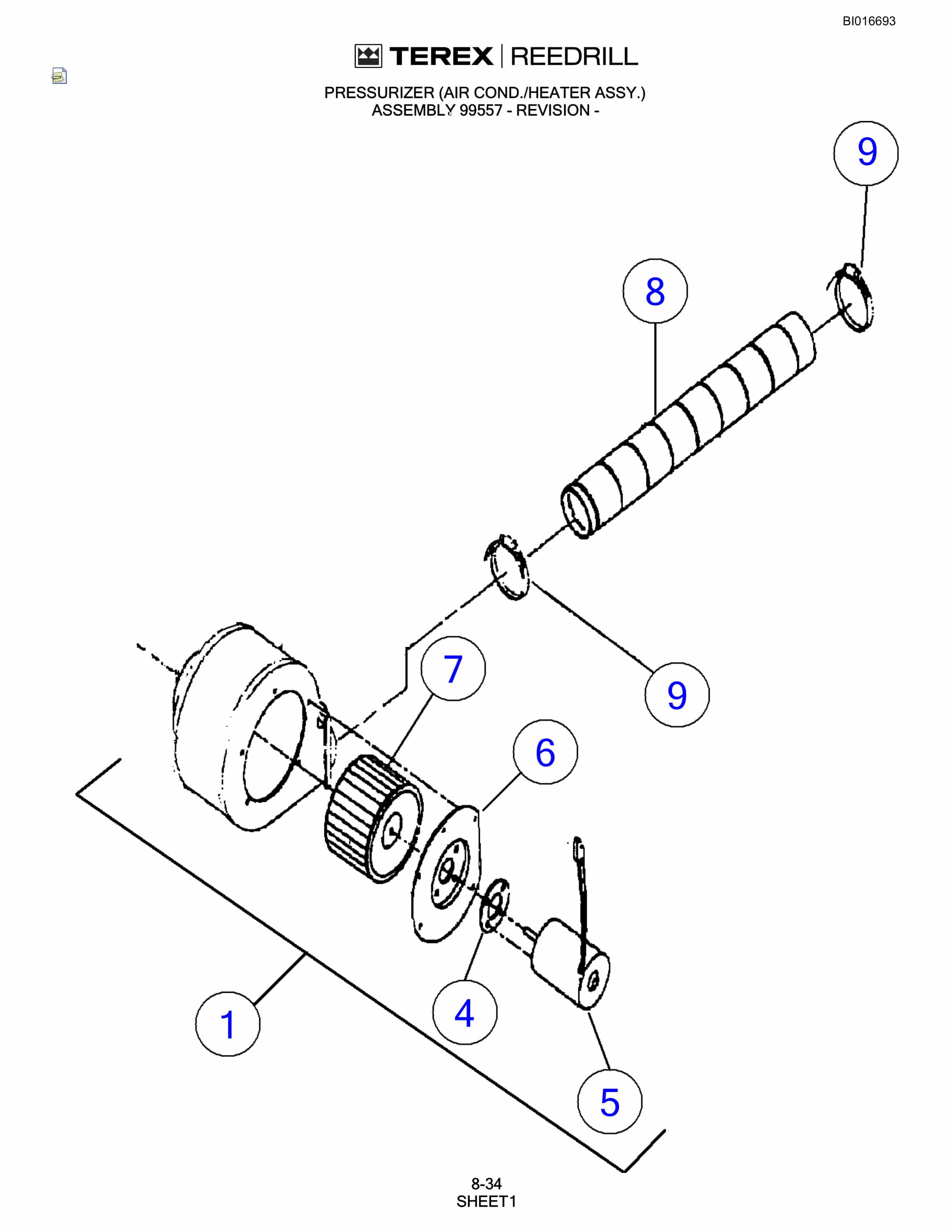 Bucyrus SCH5000 Parts Catalog BI016693-5