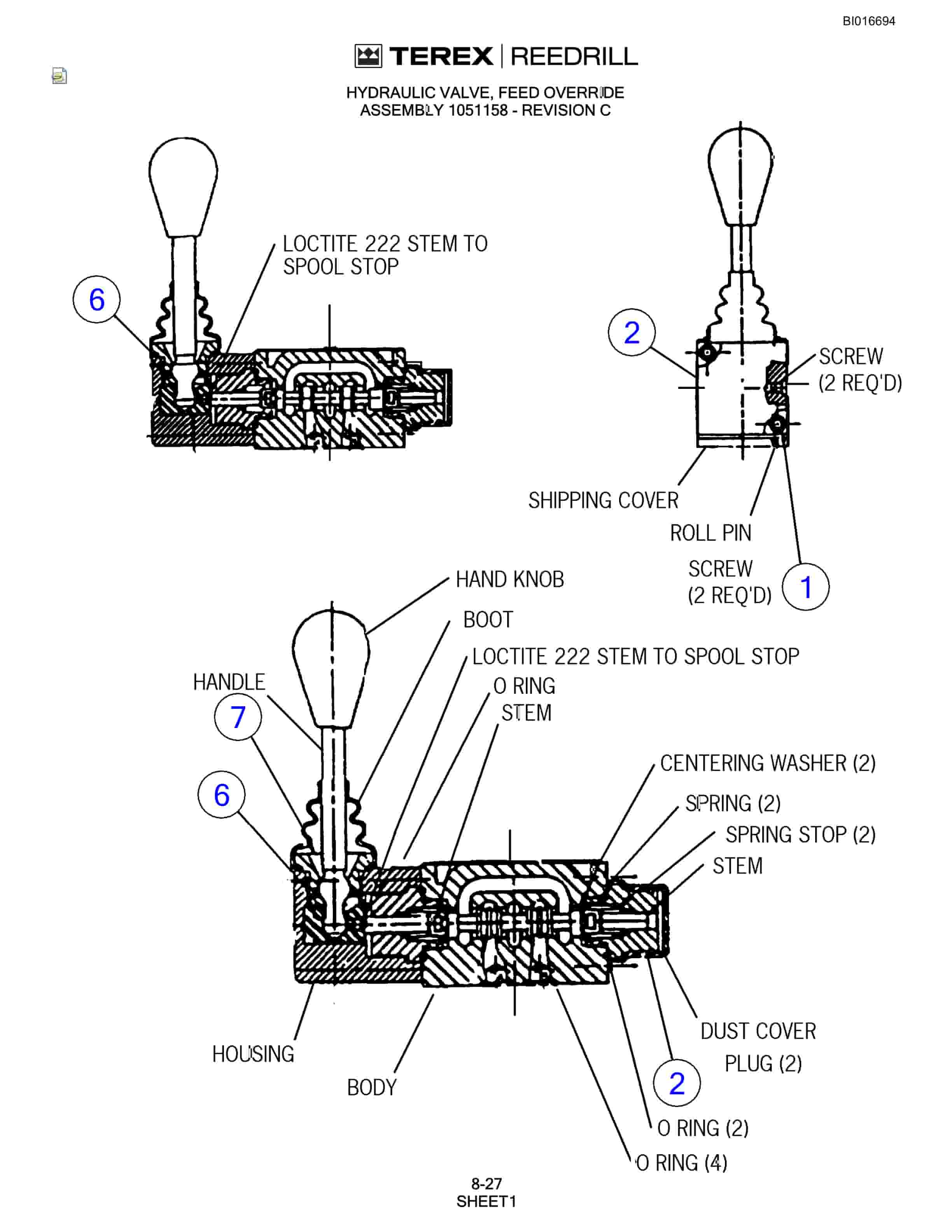 Bucyrus SCH5000 Parts Catalog BI016694-4