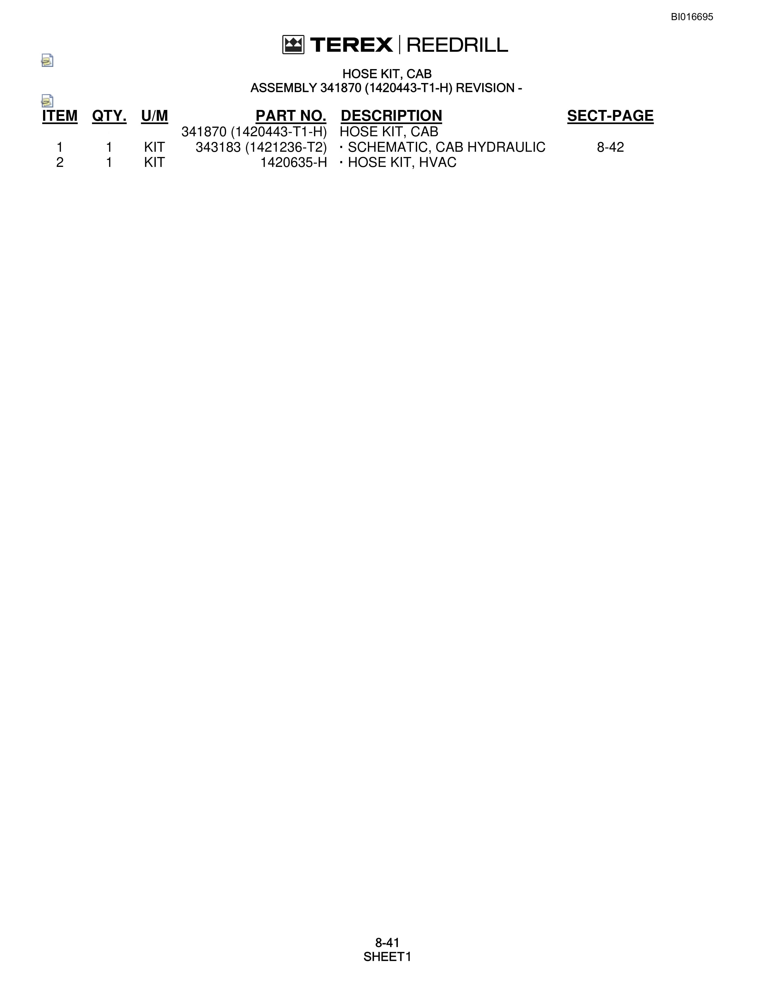 Bucyrus SCH5000 Parts Catalog BI016695-5