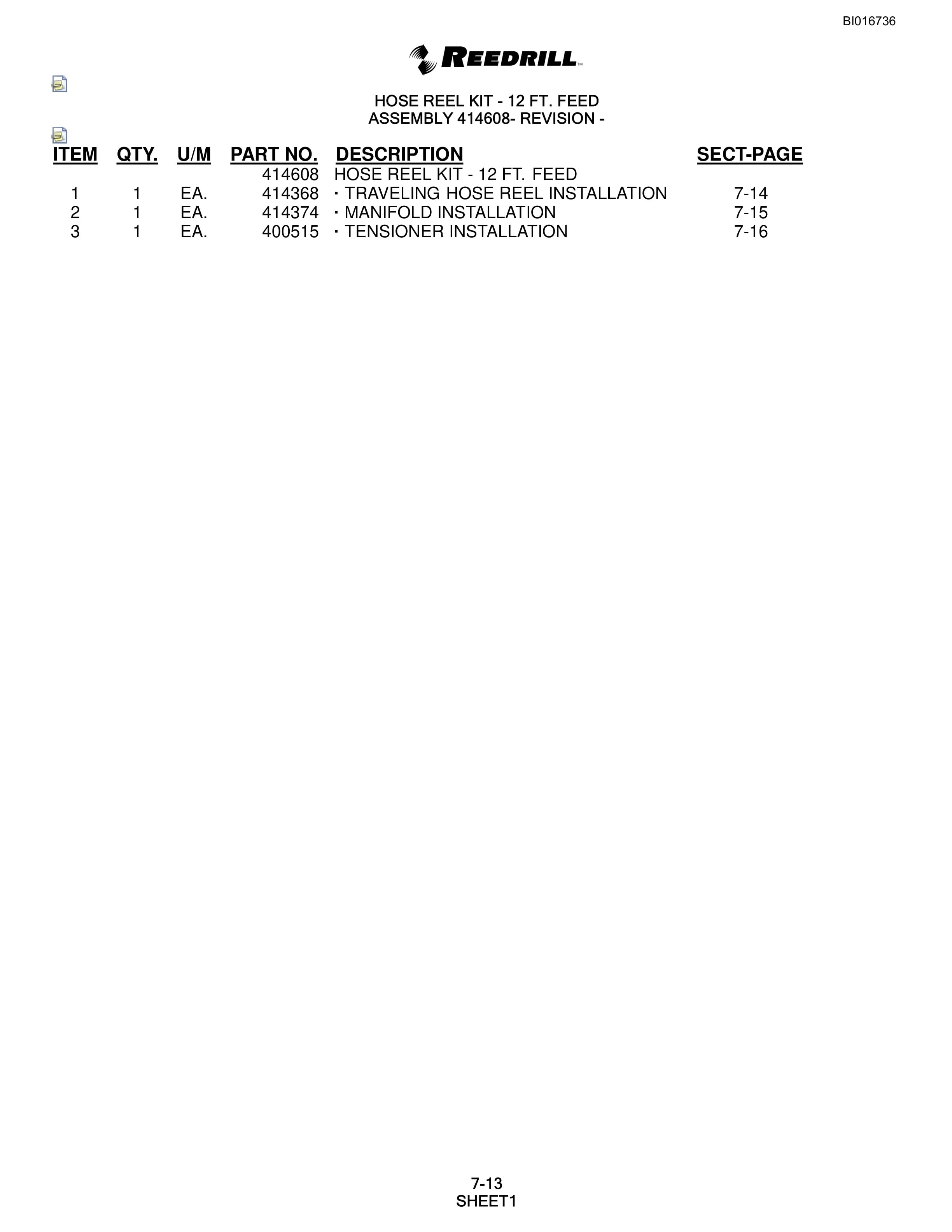 Bucyrus SCH5000 Parts Catalog BI016736-2