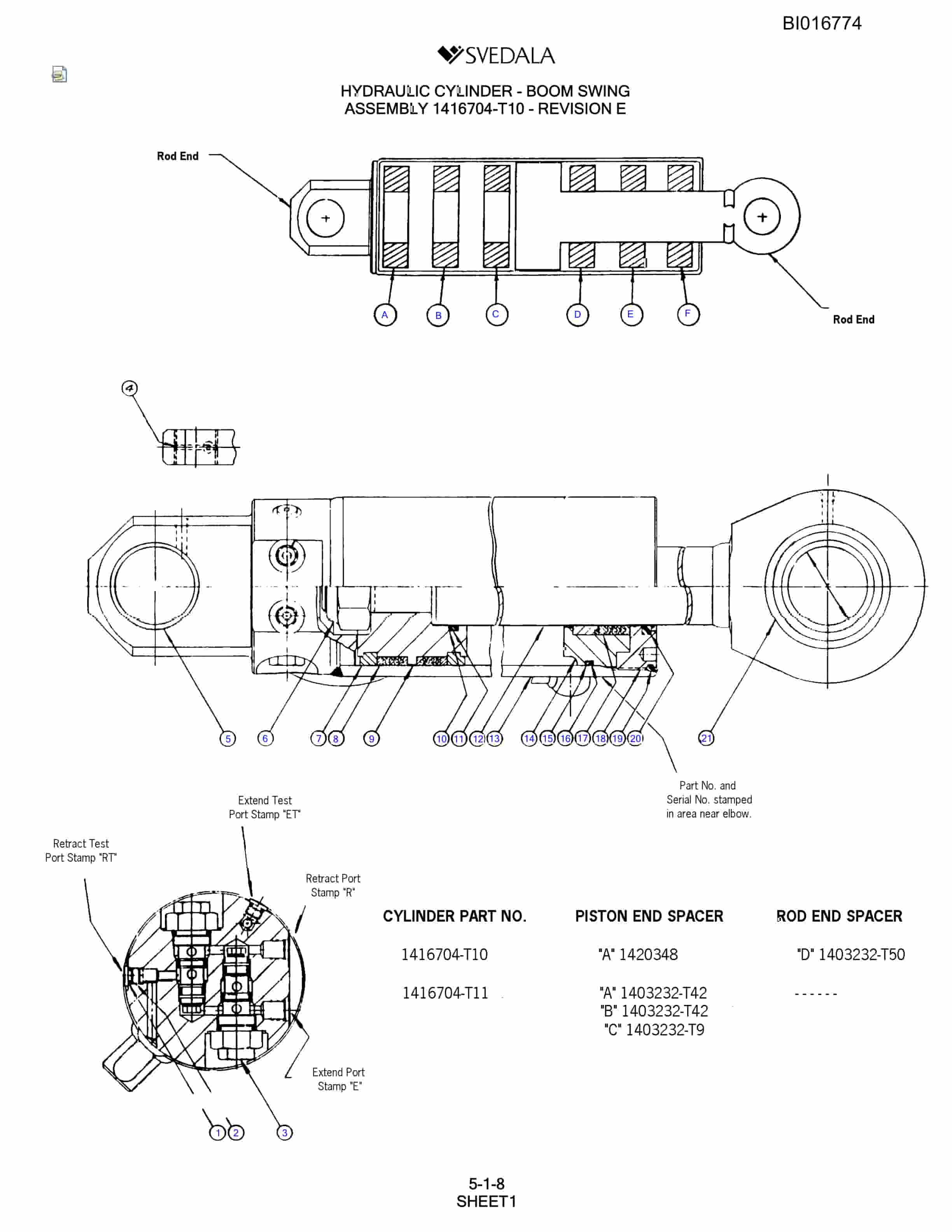 Bucyrus SCH5000 Parts Catalog BI016774-2