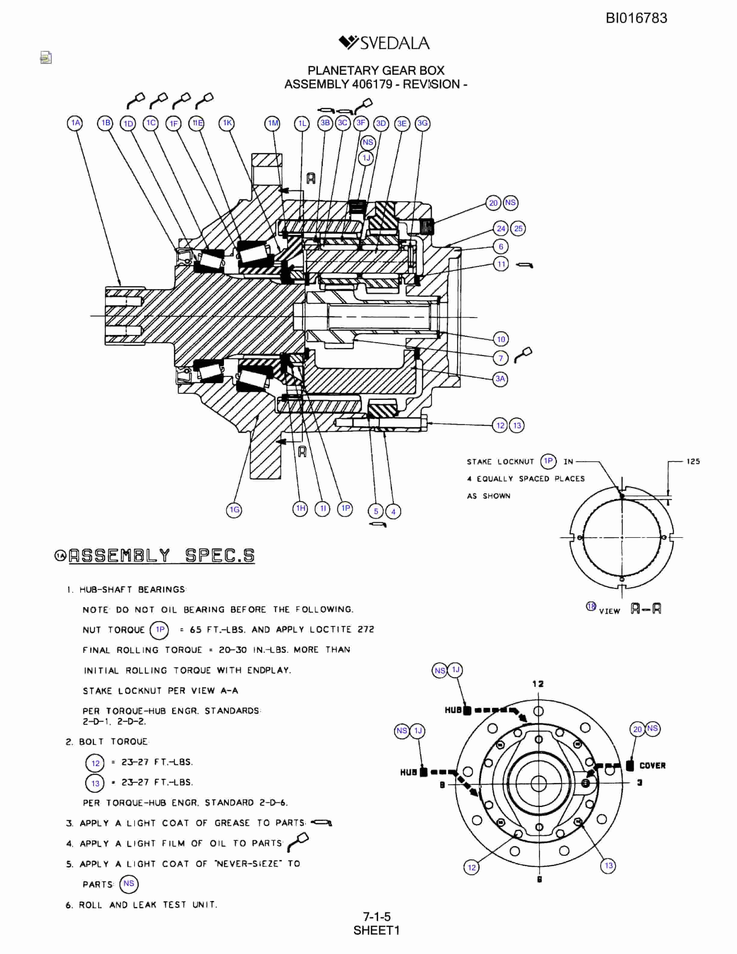 Bucyrus SCH5000 Parts Catalog BI016783-2