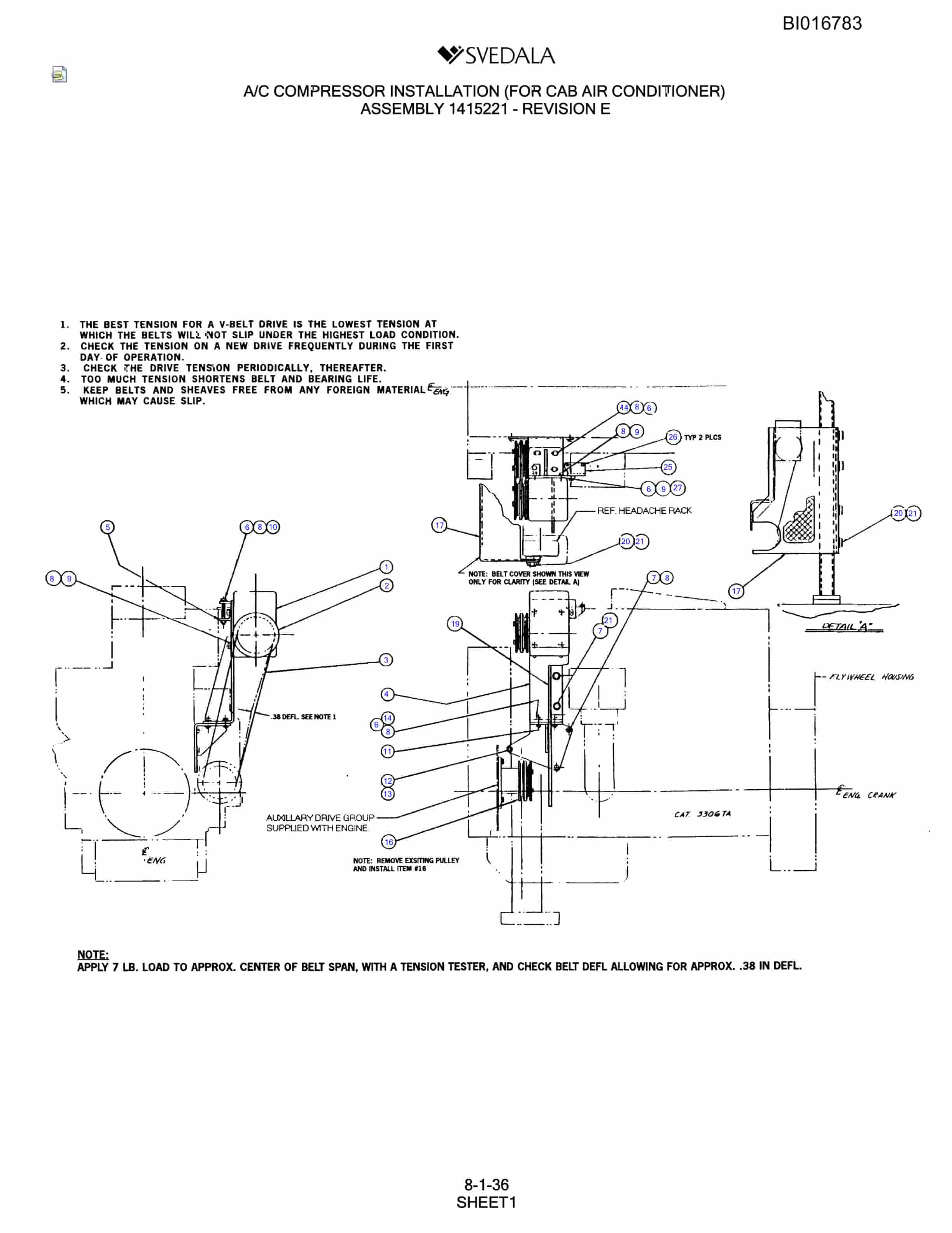 Bucyrus SCH5000 Parts Catalog BI016783-4