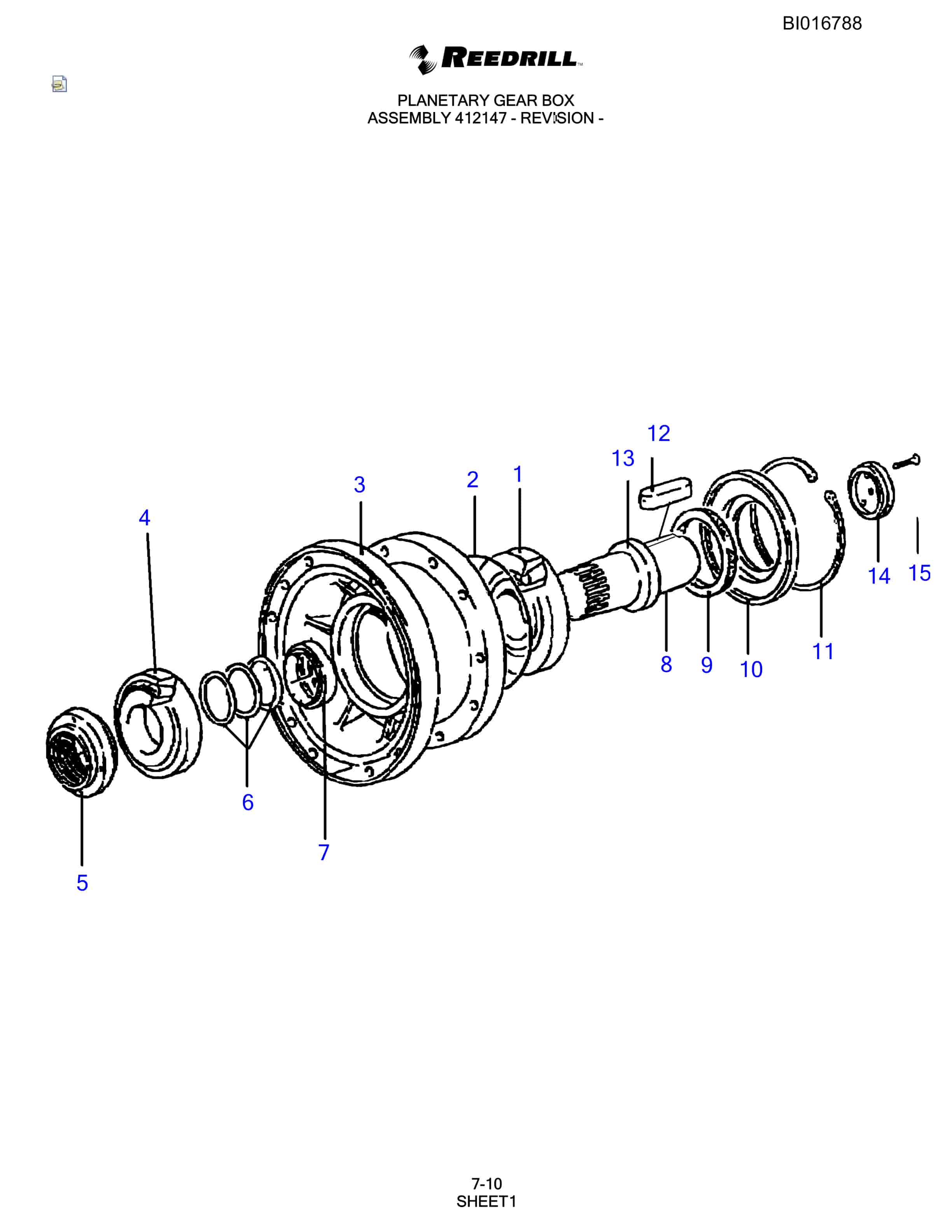 Bucyrus SCH5000 Parts Catalog BI016788-2
