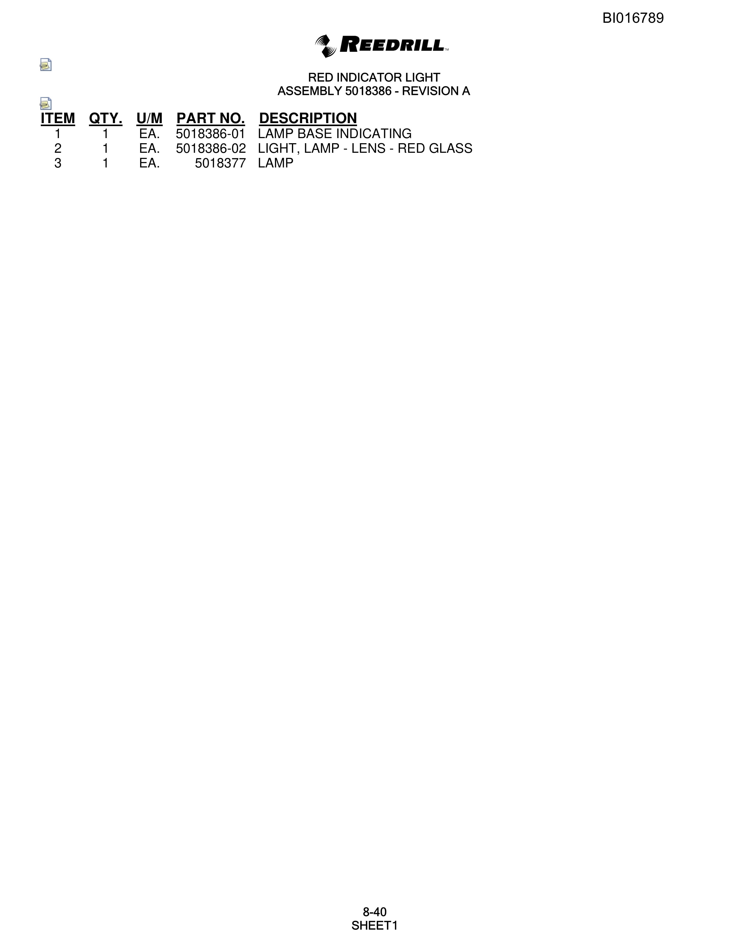 Bucyrus SCH5000 Parts Catalog BI016789-5