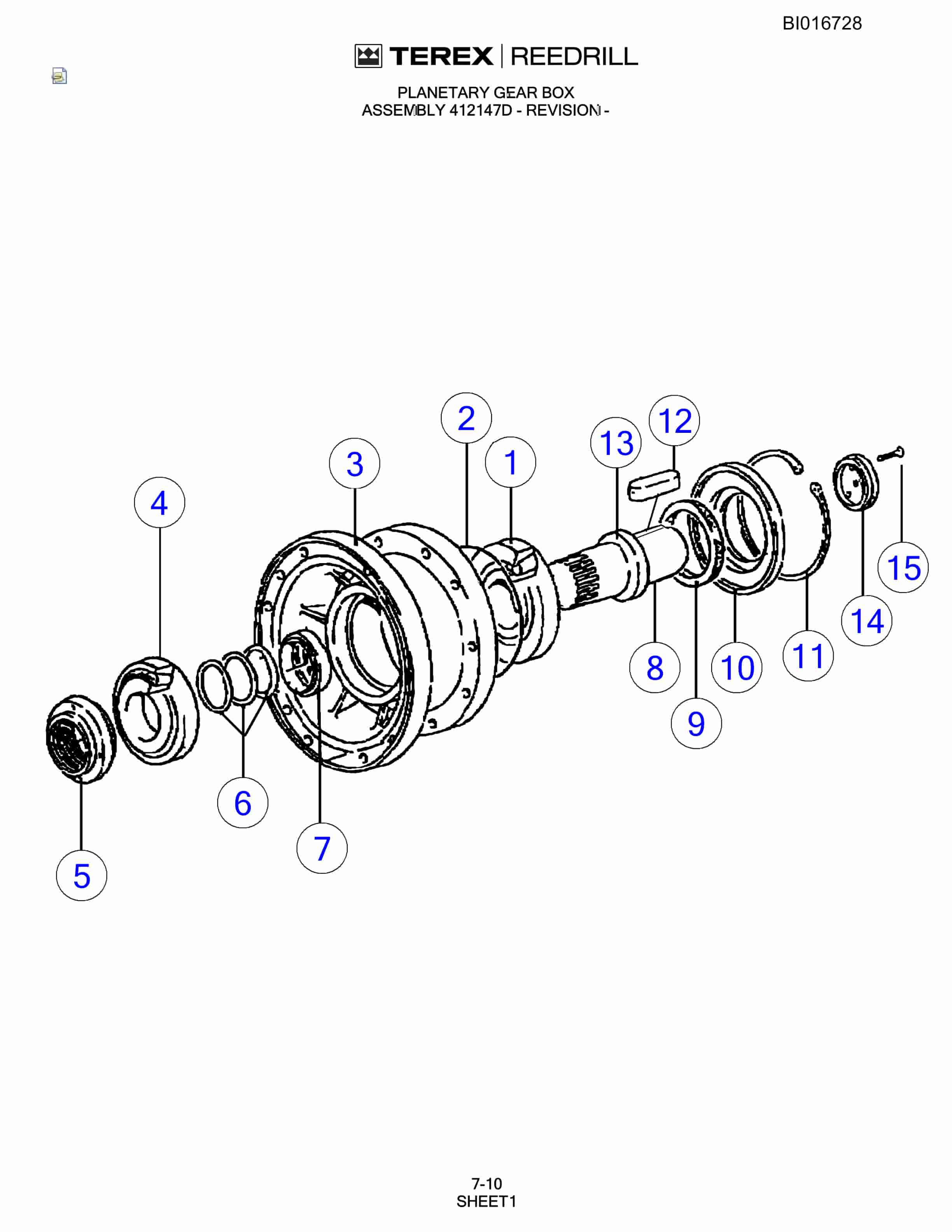 Bucyrus SCH5000CL Hydraulic Track Drill Parts Catalog BI016728-2
