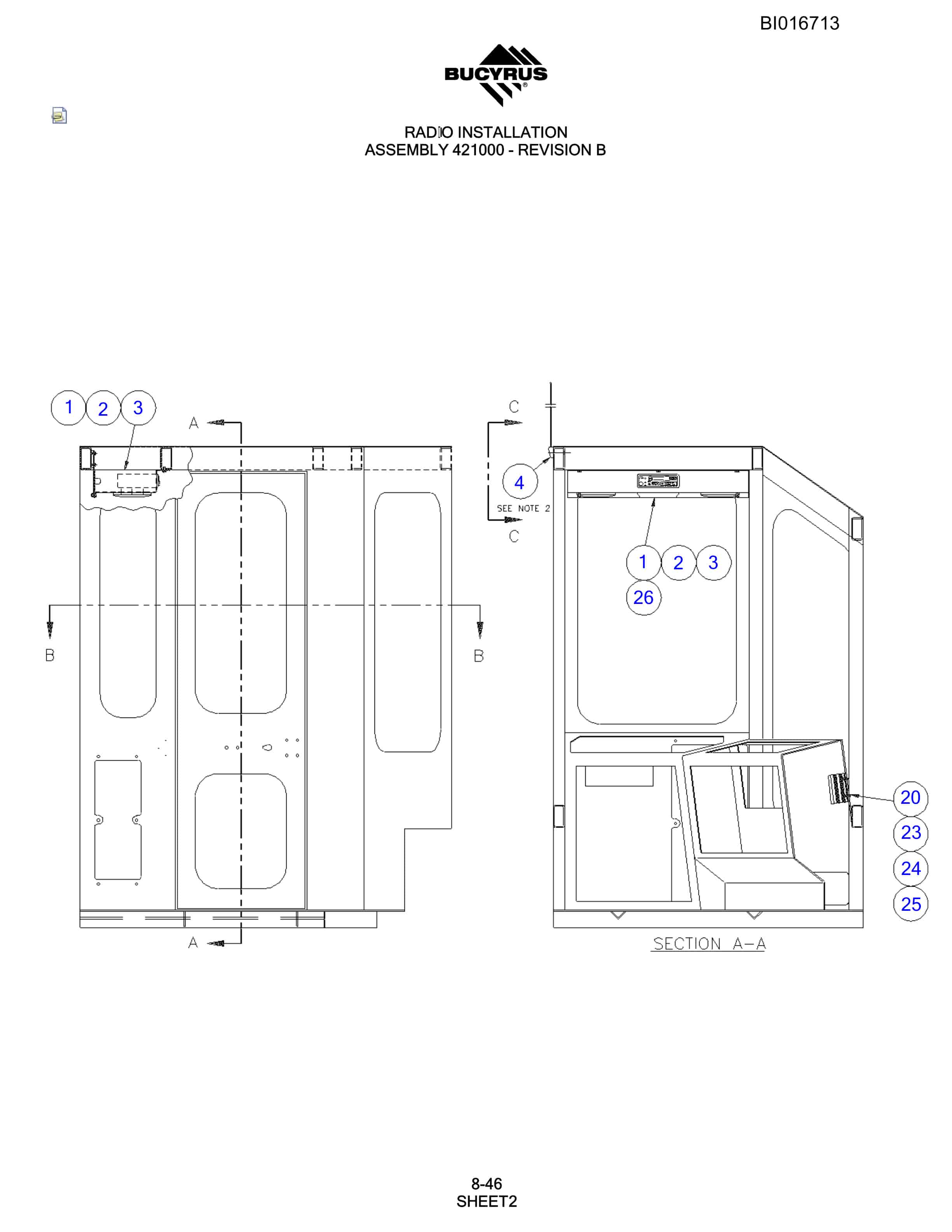 Bucyrus SCH5000CL Hydraulic Track Drill Parts Manual BI016713-5