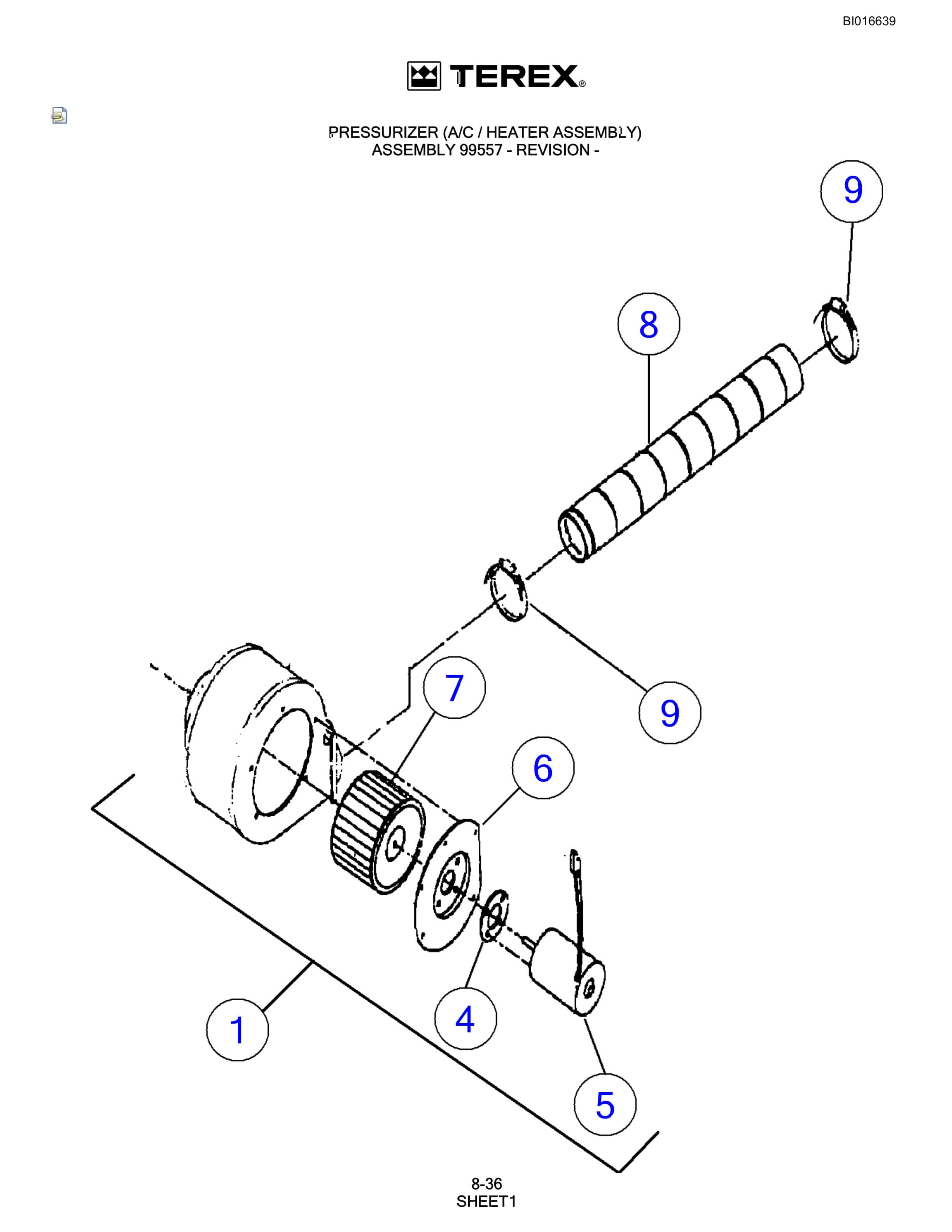 Bucyrus SCH5000CL Parts Catalog BI016639-4
