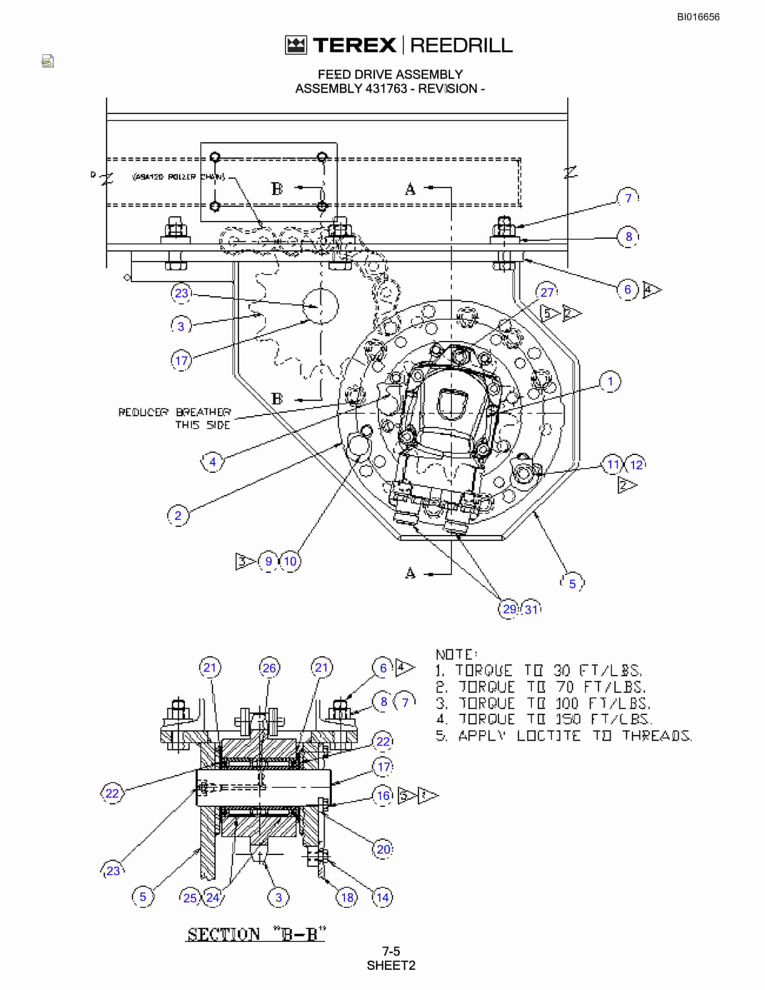 Bucyrus SCH5000CL Parts Catalog BI016656-2