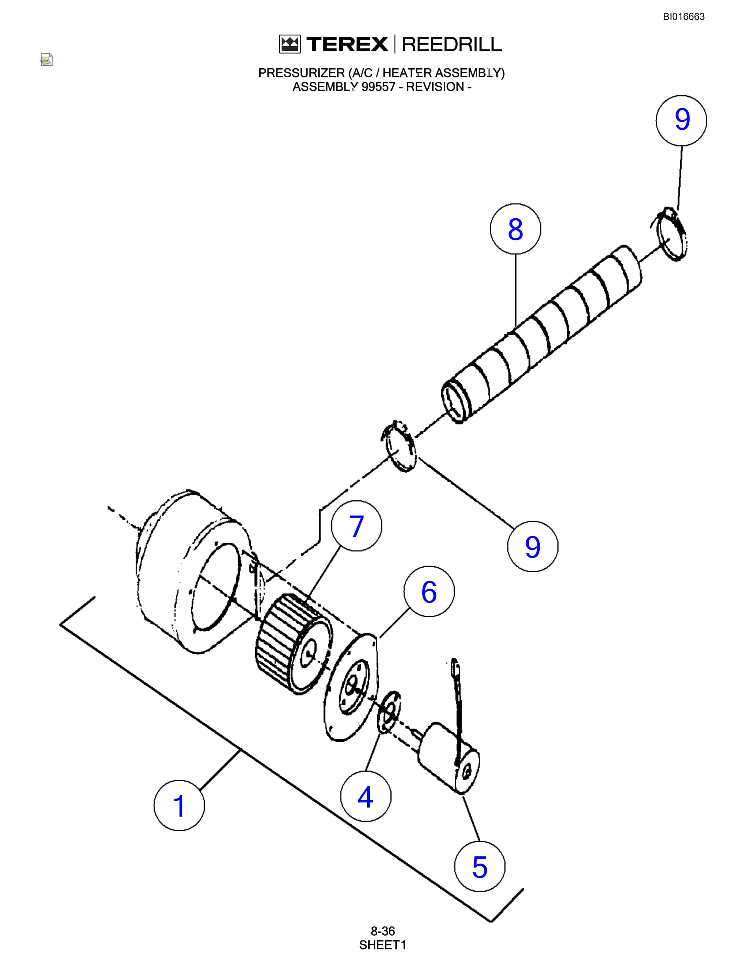 Bucyrus SCH5000CL Parts Catalog BI016663-4