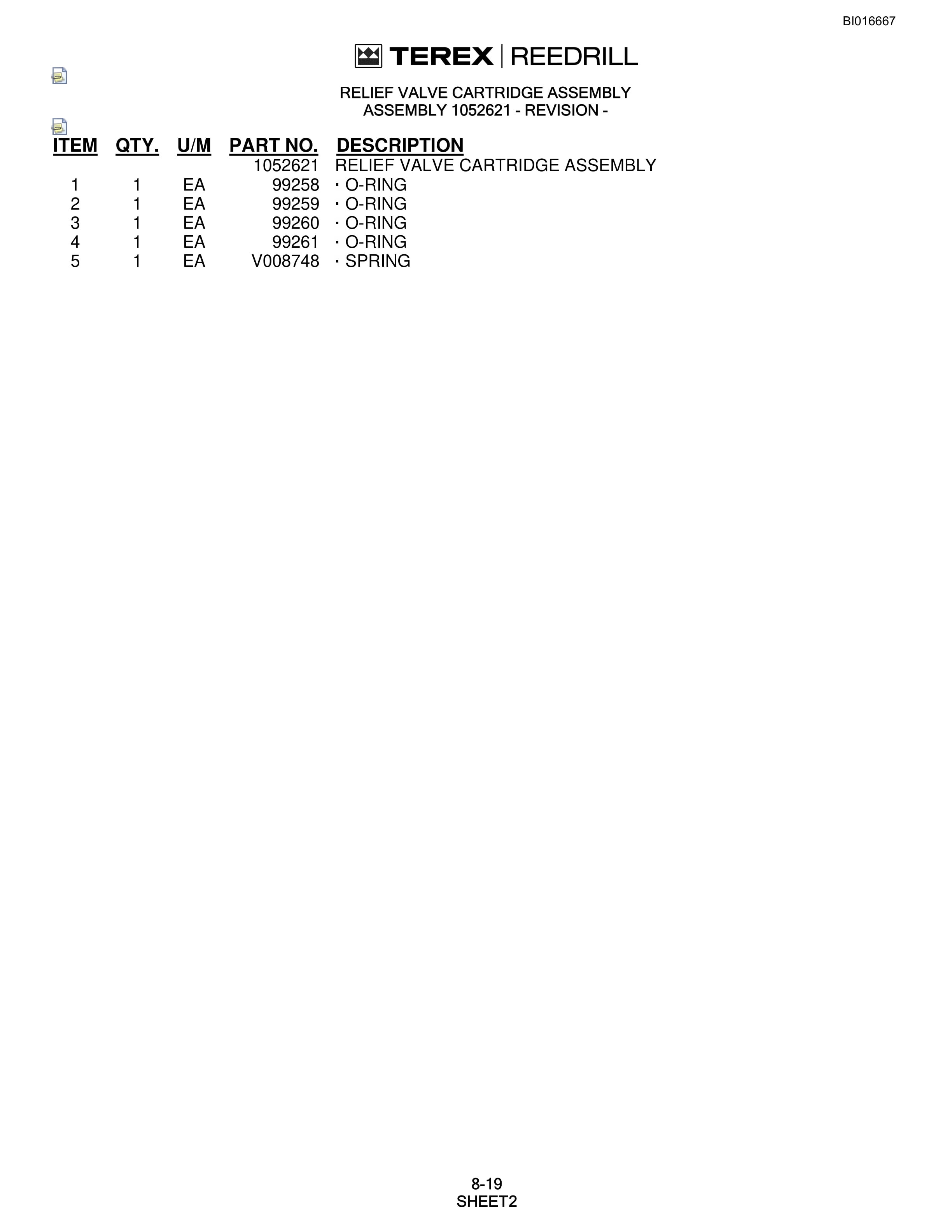 Bucyrus SCH5000CL Parts Catalog BI016667-3
