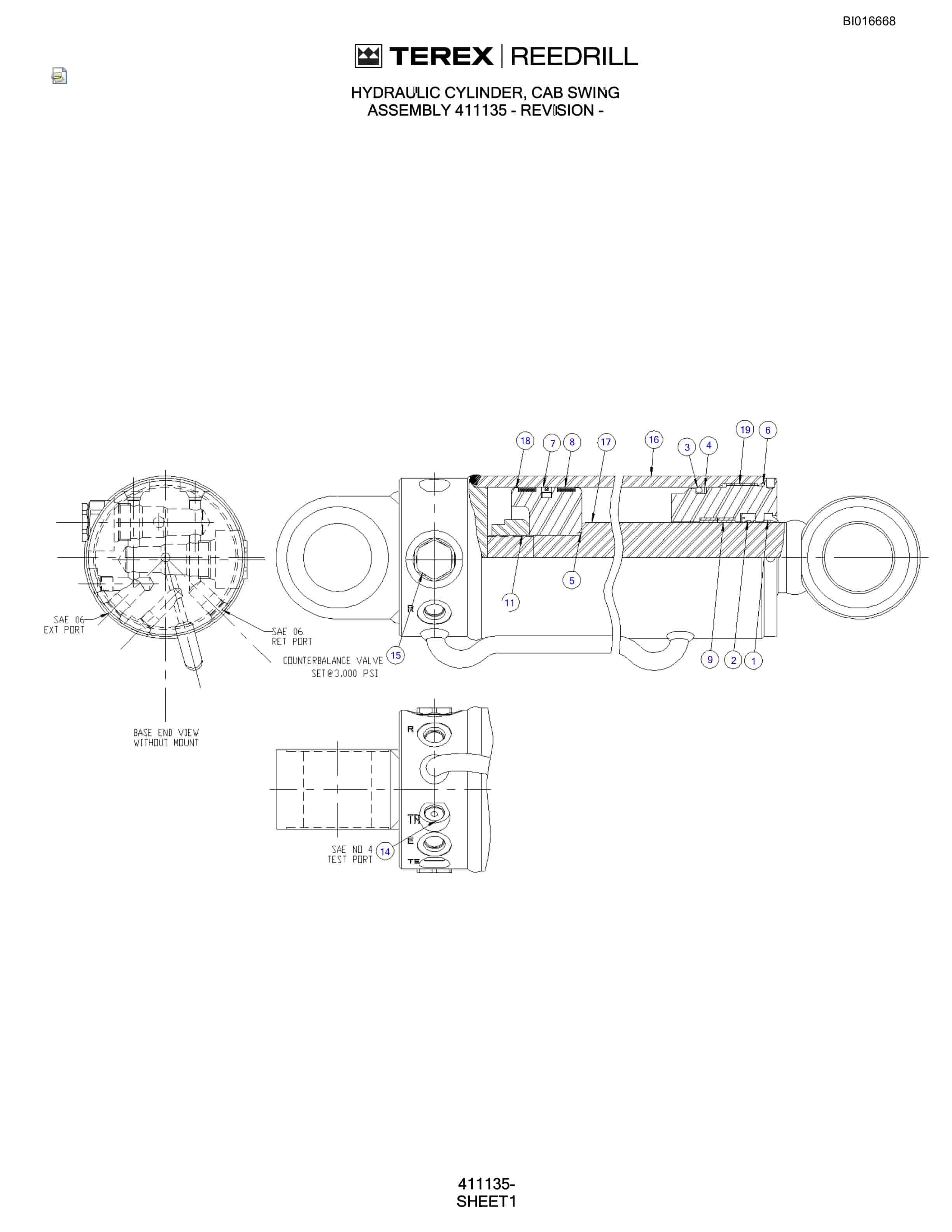 Bucyrus SCH5000CL Parts Catalog BI016668-4