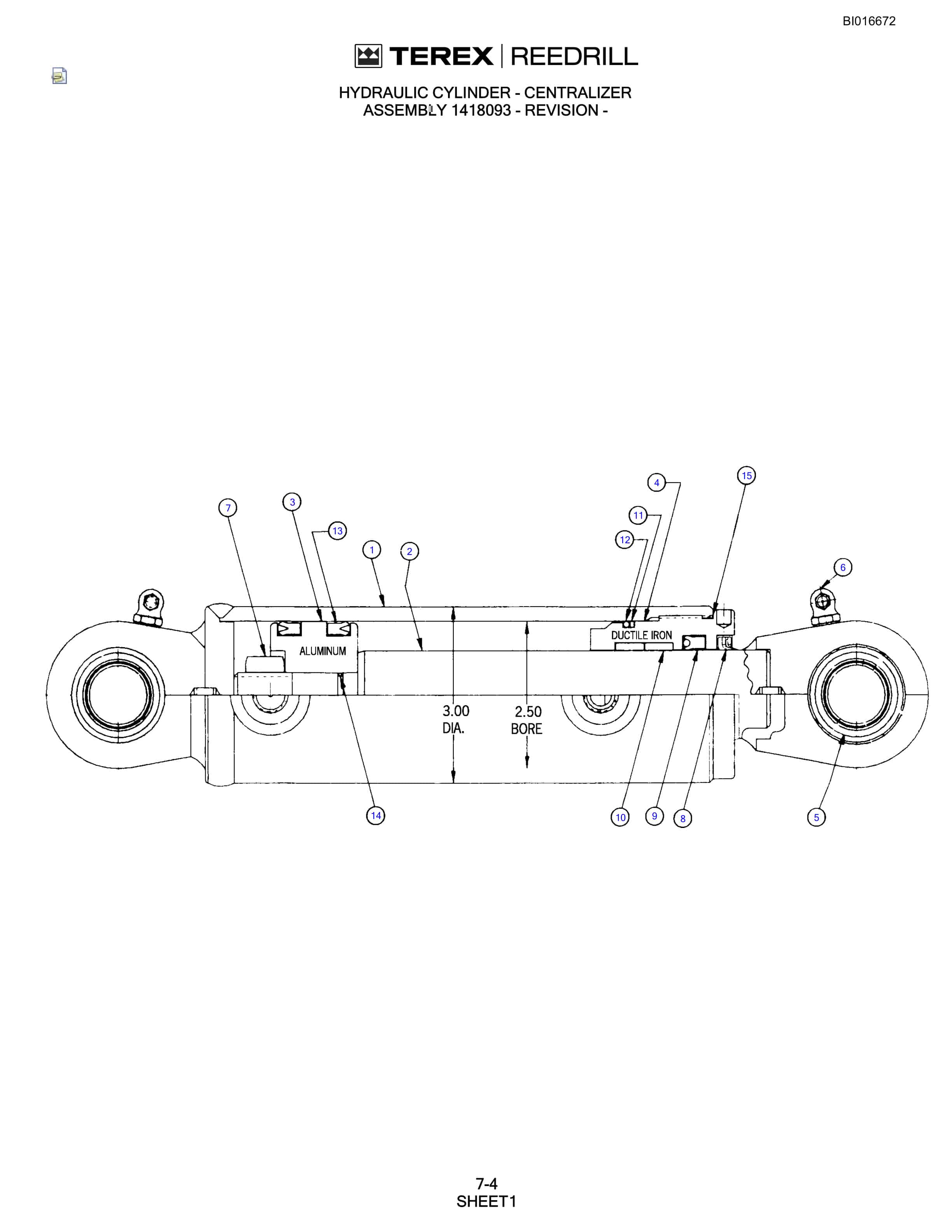 Bucyrus SCH5000CL Parts Catalog BI016672-2