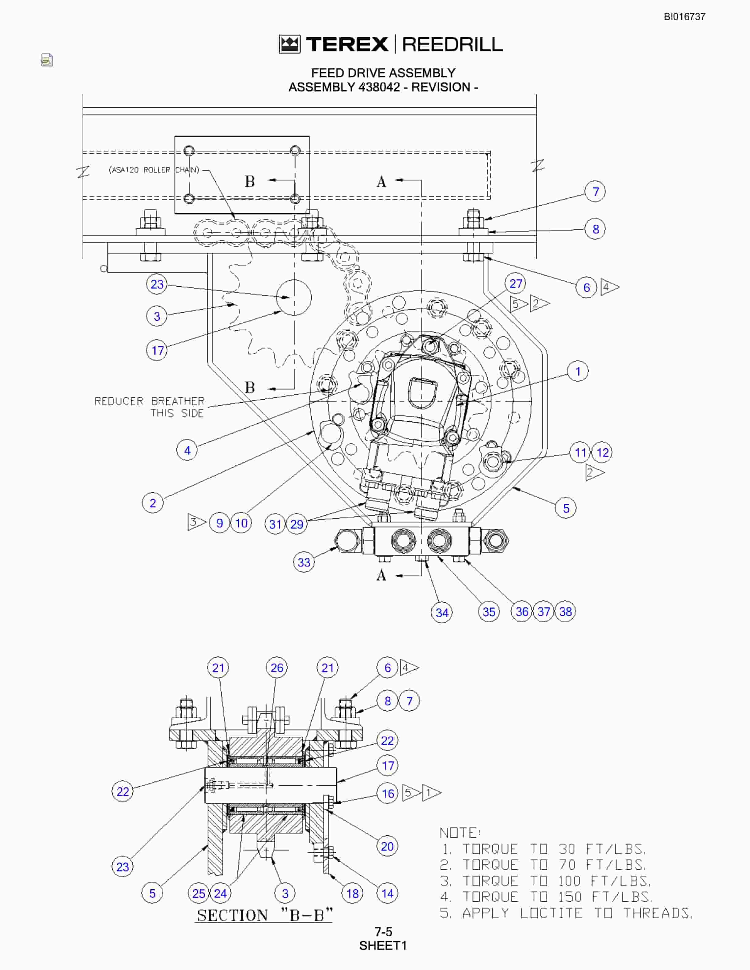 Bucyrus SCH5000CL Parts Catalog BI016737-2