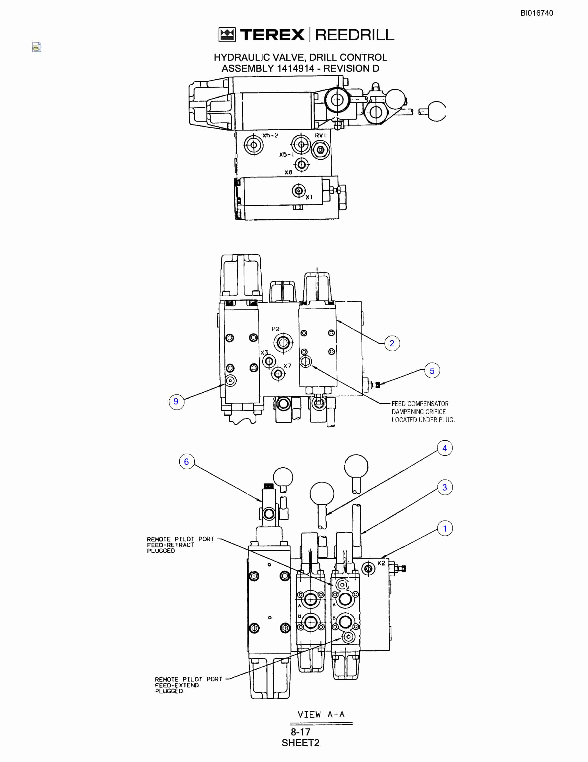 Bucyrus SCH5000CL Parts Catalog BI016740-3