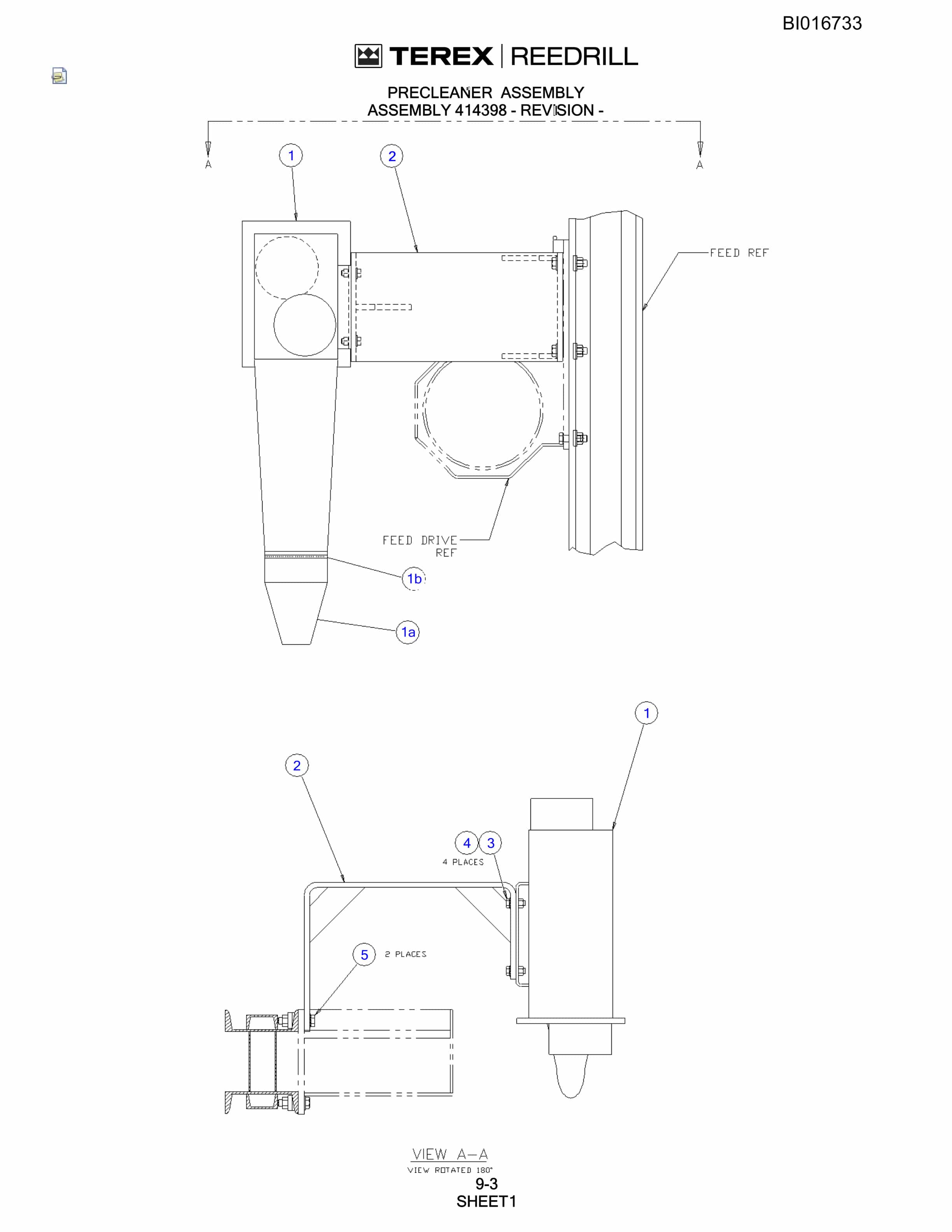 Bucyrus SCH5000D Hydraulic Track Drill Parts Catalog BI016733-5