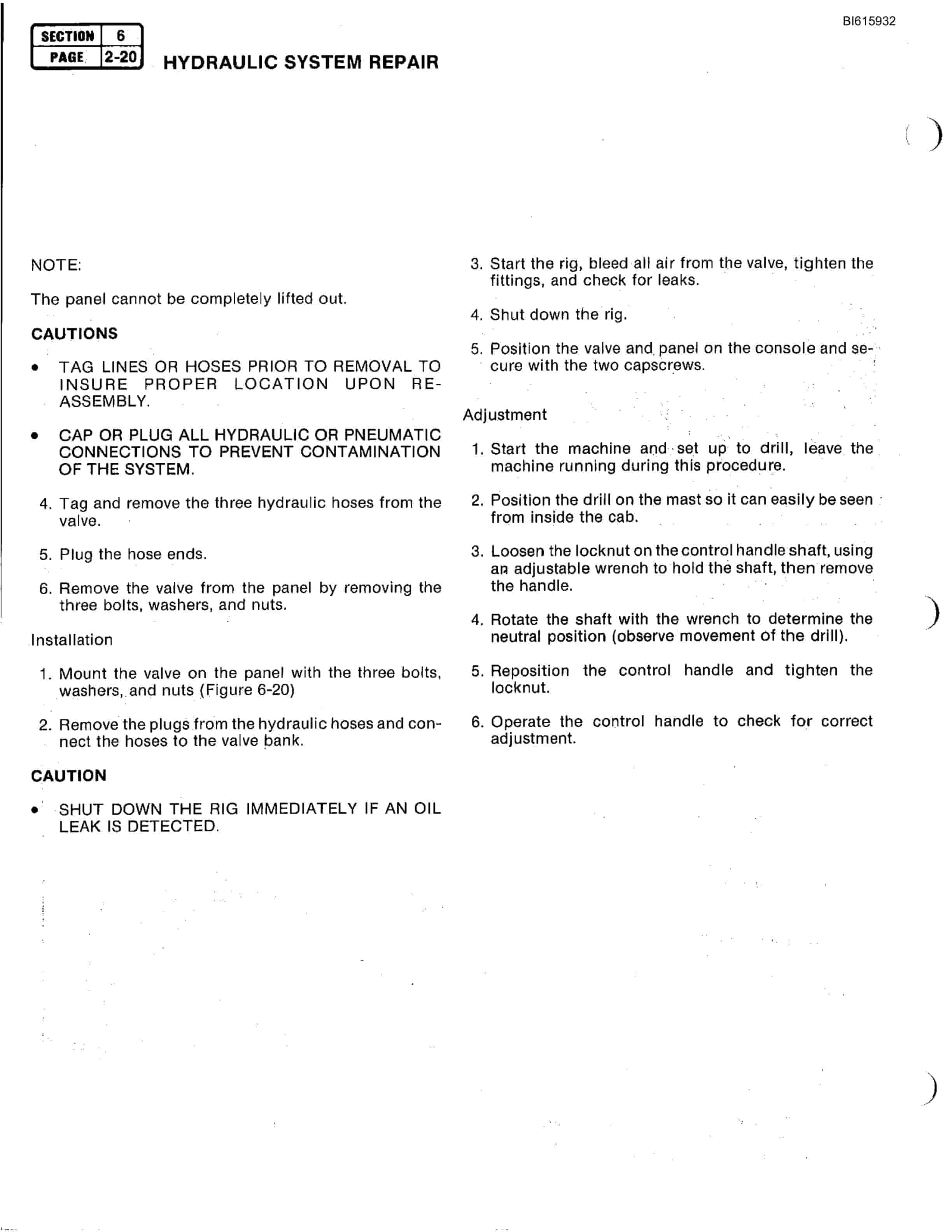Bucyrus SCH8000 Technical Manual BI615932-3