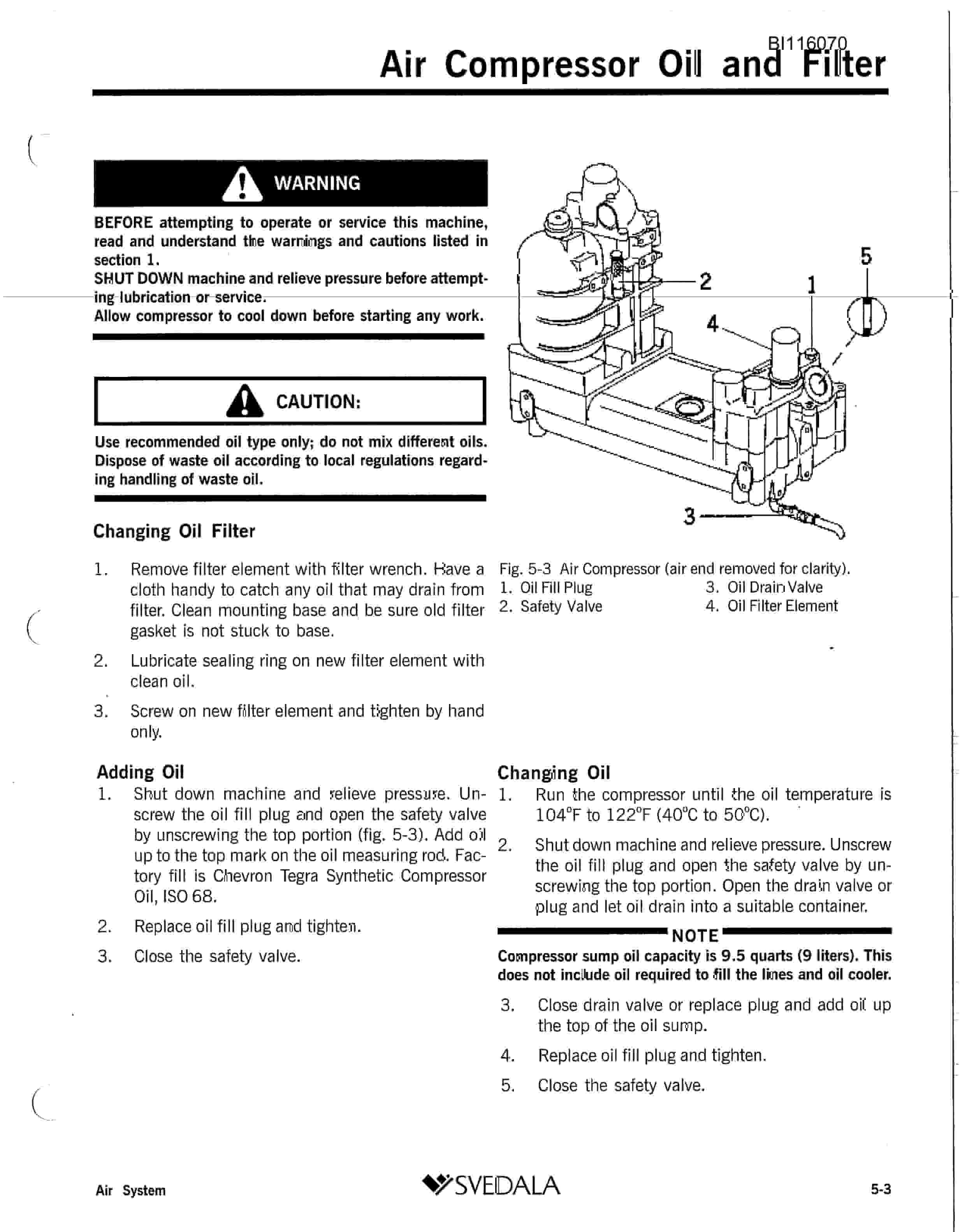 Bucyrus SD 250 Hydra-Trac Self Contained Hydraulic Track Drill Technical Manual BI116070-2