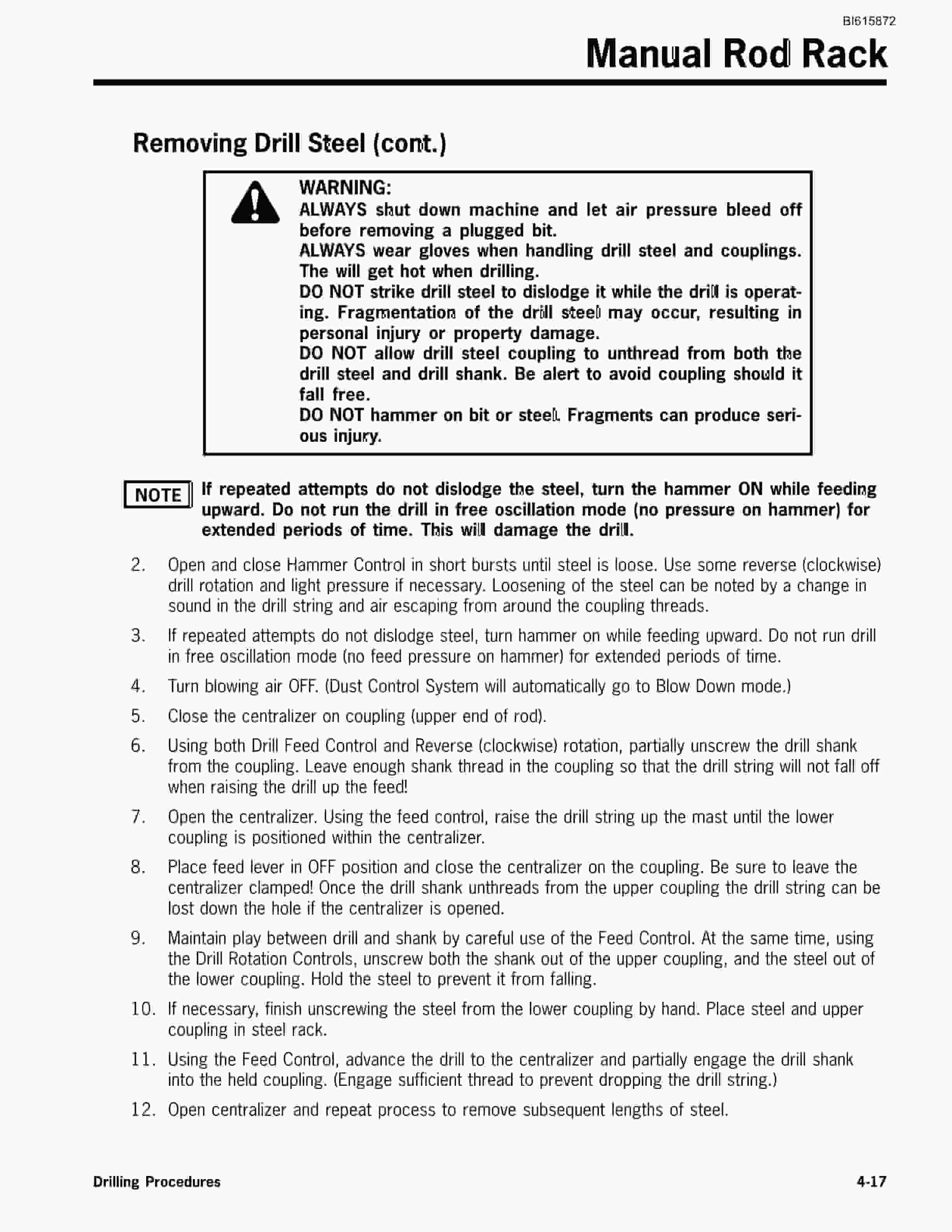 Bucyrus SD345 Hydraulic Track Drill Operation And Maintenance Manual BI615872-4