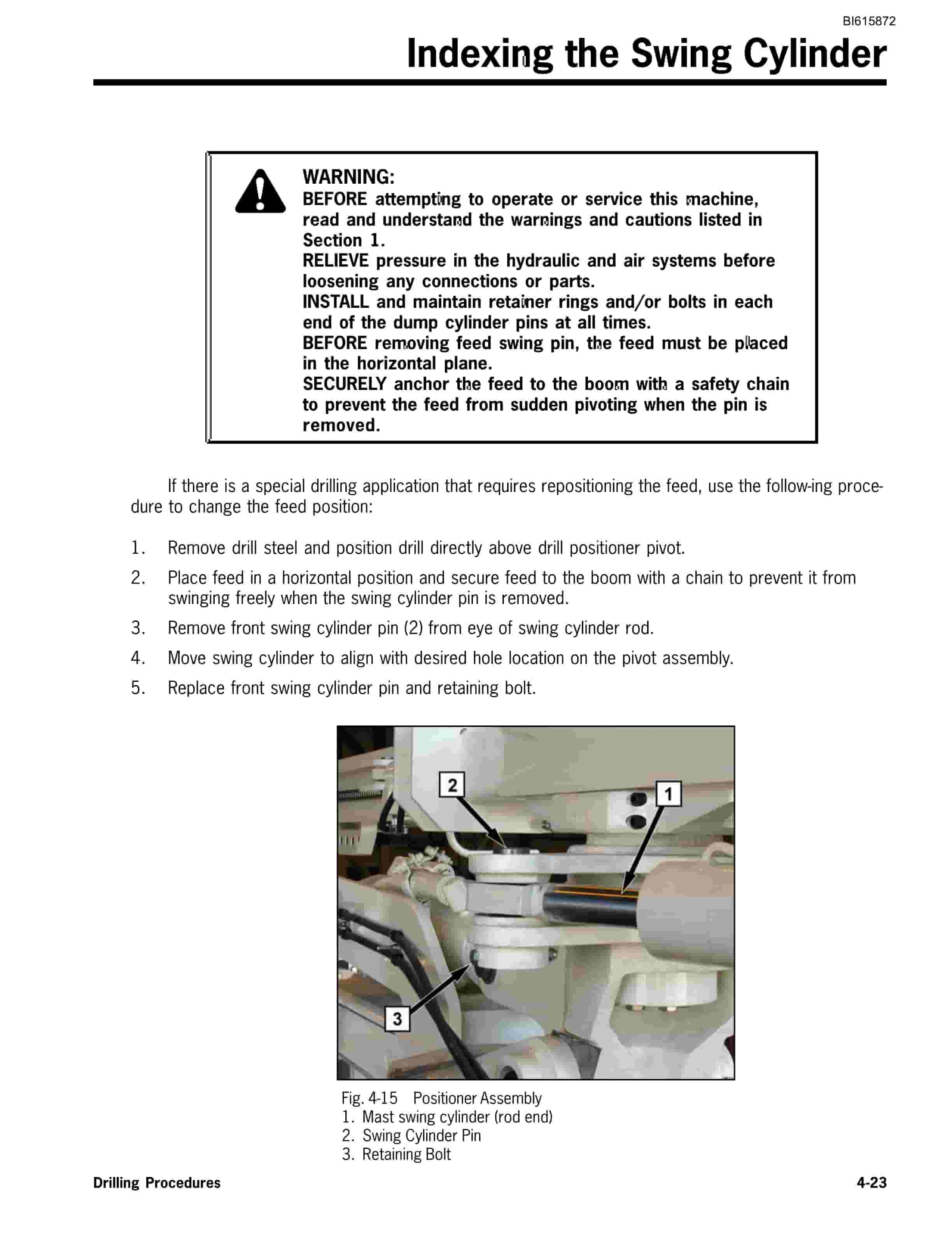 Bucyrus SD345 Hydraulic Track Drill Operation And Maintenance Manual BI615872-5