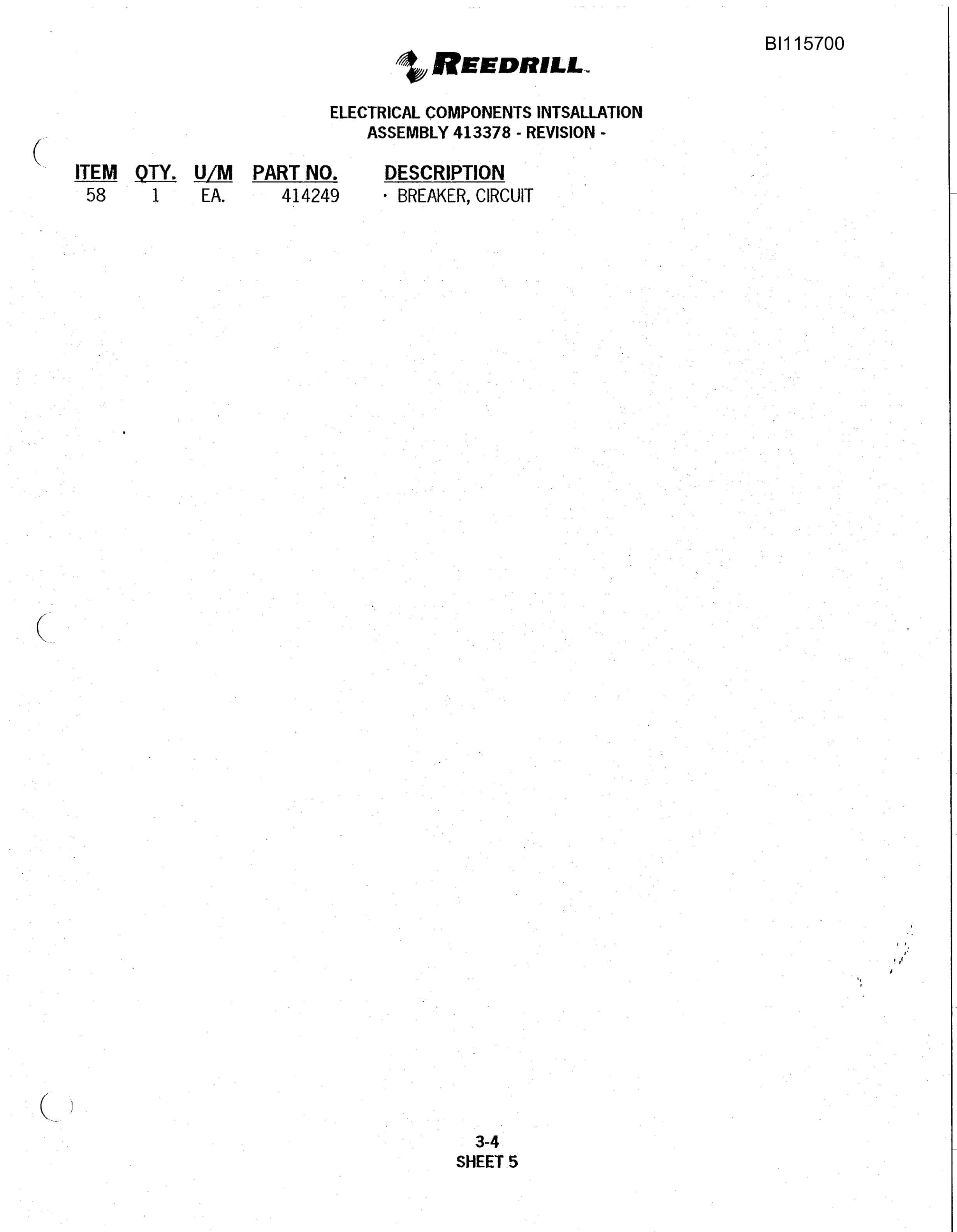 Bucyrus SD345 Track Drill Parts Catalog BI115700-2