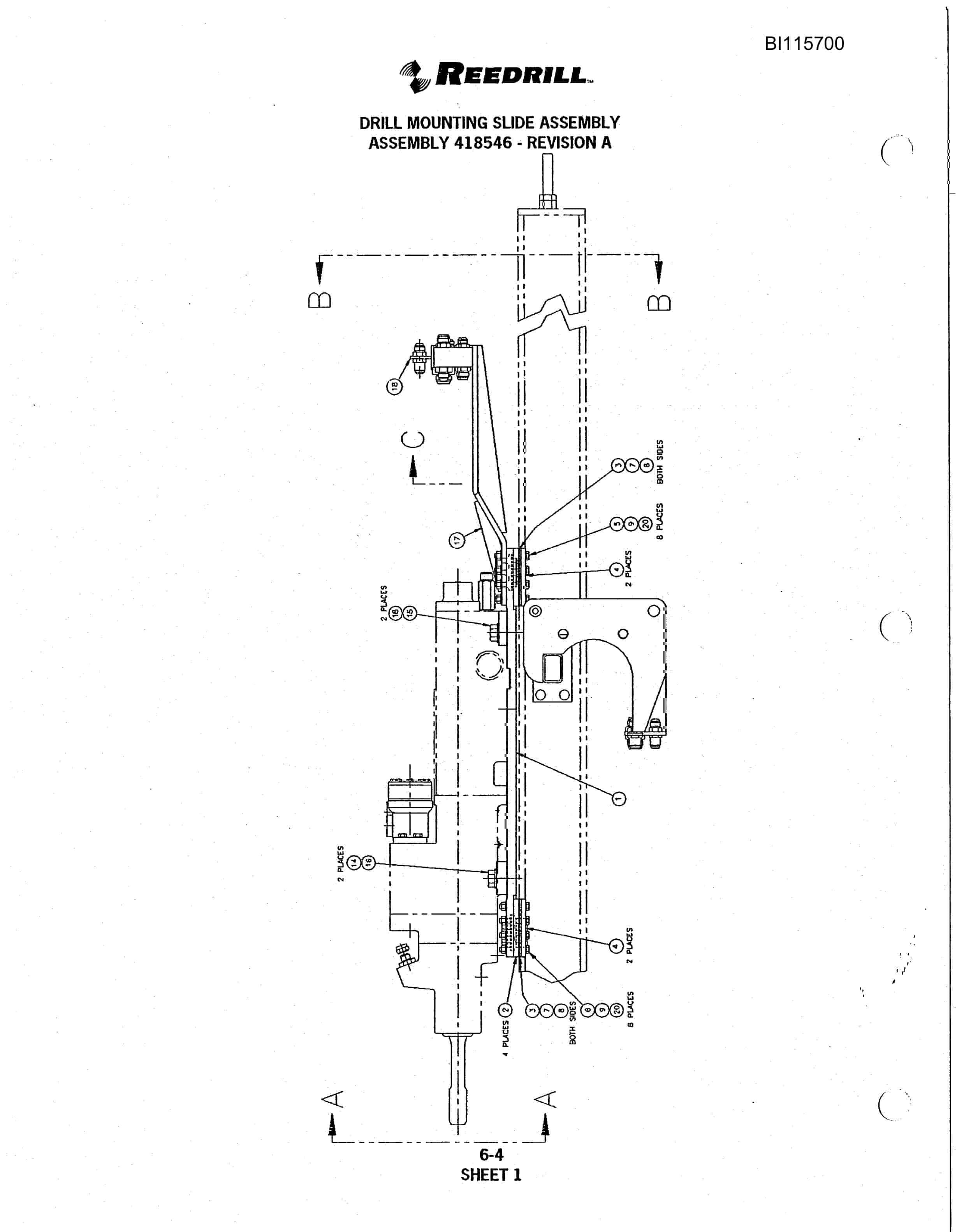 Bucyrus SD345 Track Drill Parts Catalog BI115700-3