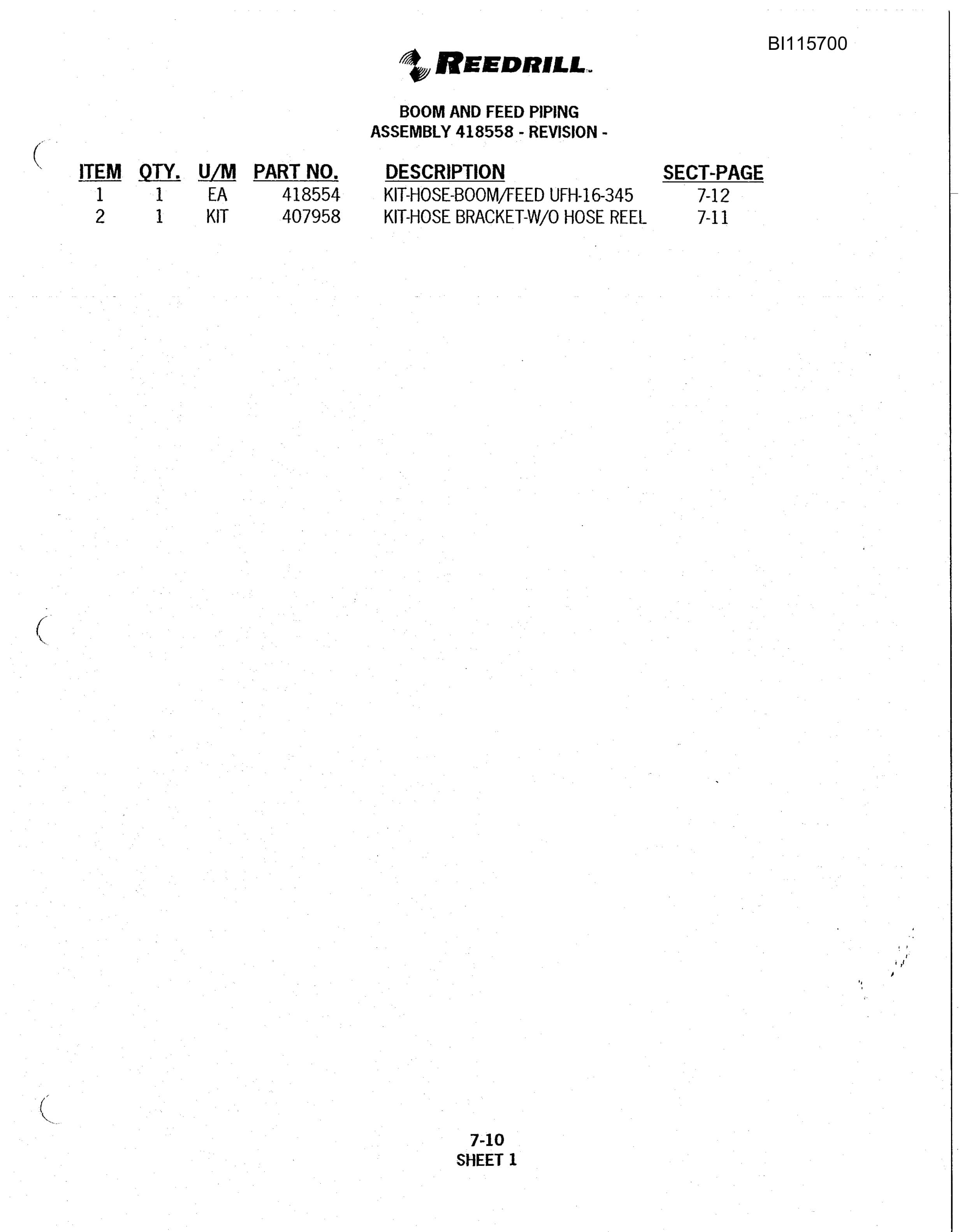 Bucyrus SD345 Track Drill Parts Catalog BI115700-4