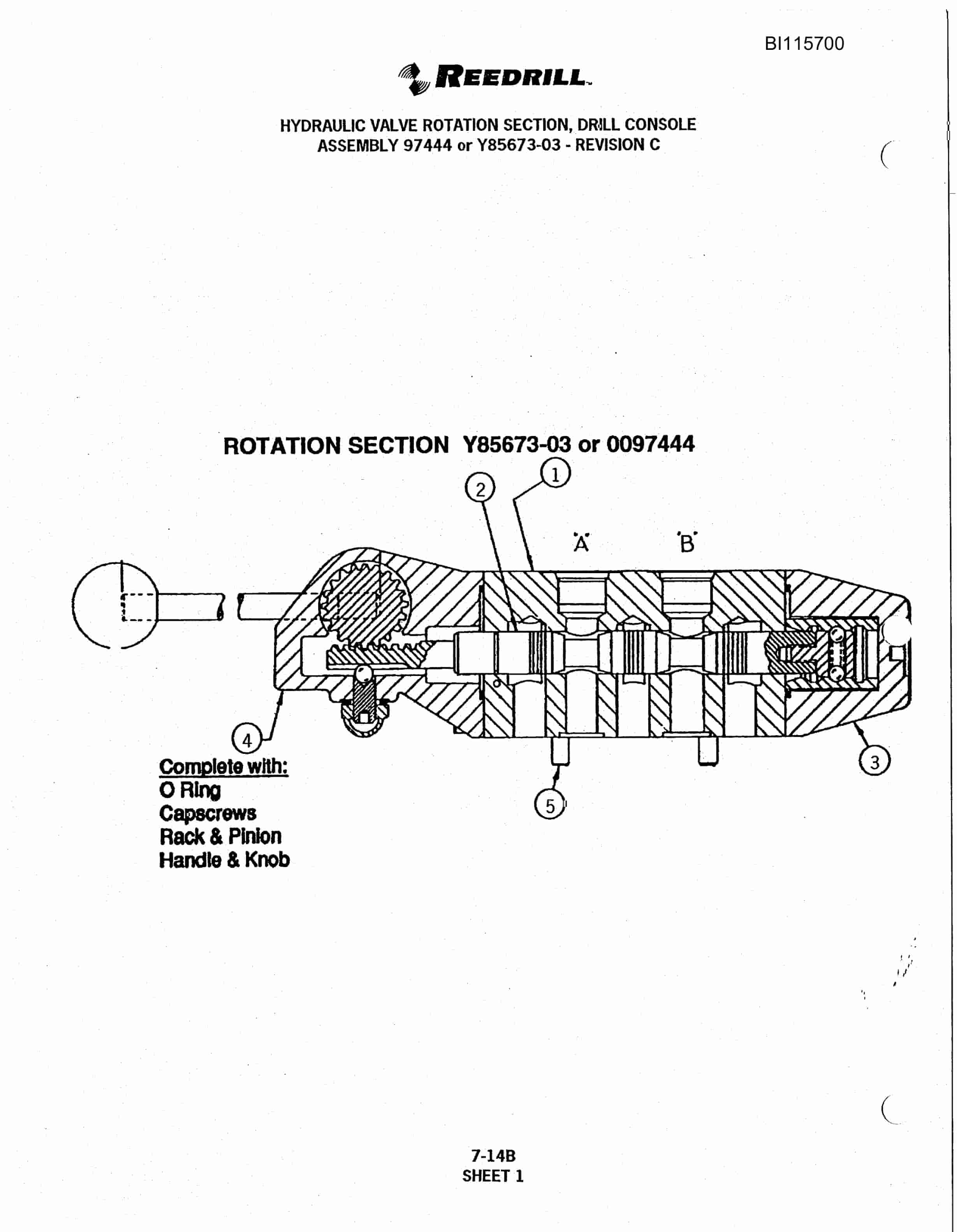 Bucyrus SD345 Track Drill Parts Catalog BI115700-5
