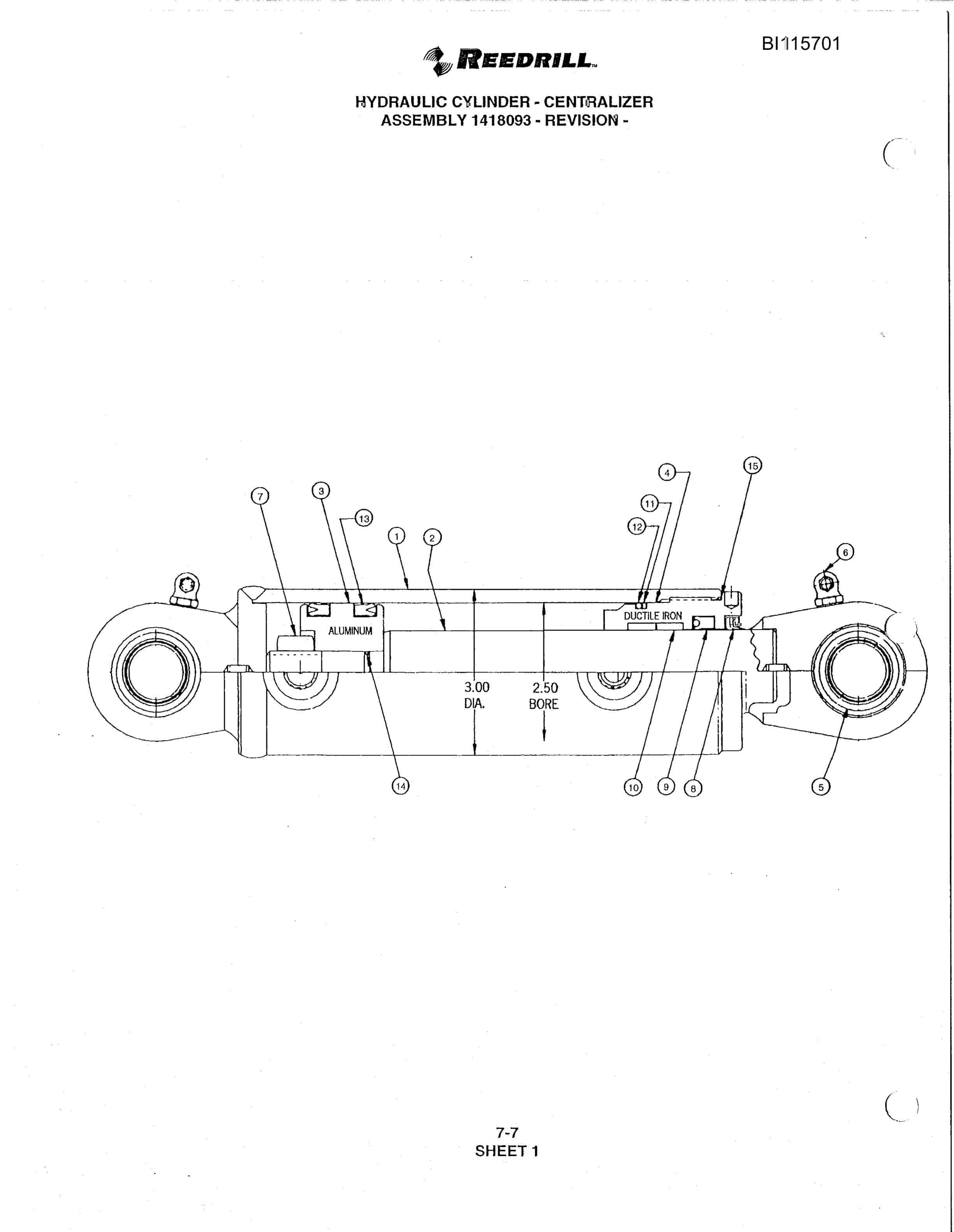 Bucyrus SD345 Track Drill Parts Catalog BI115701-3