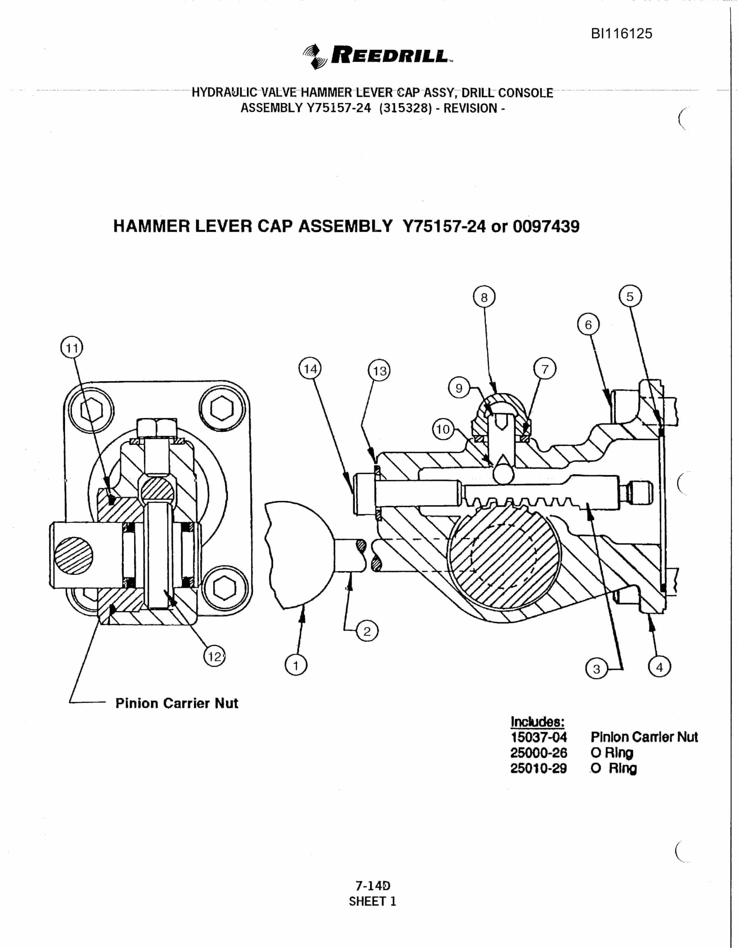 Bucyrus SD345 Track Drill Parts Catalog BI116125-4