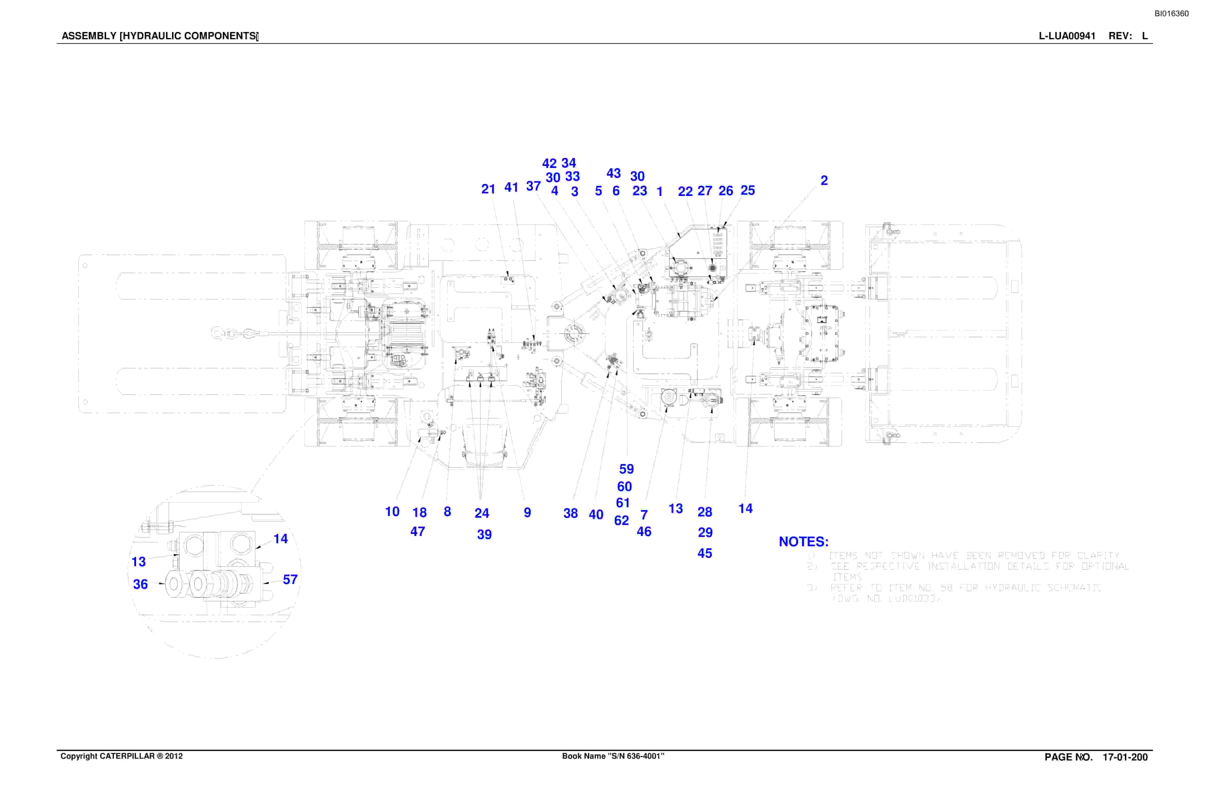 Bucyrus SH630 Roof Support Carrier Parts Catalog BI016360-3