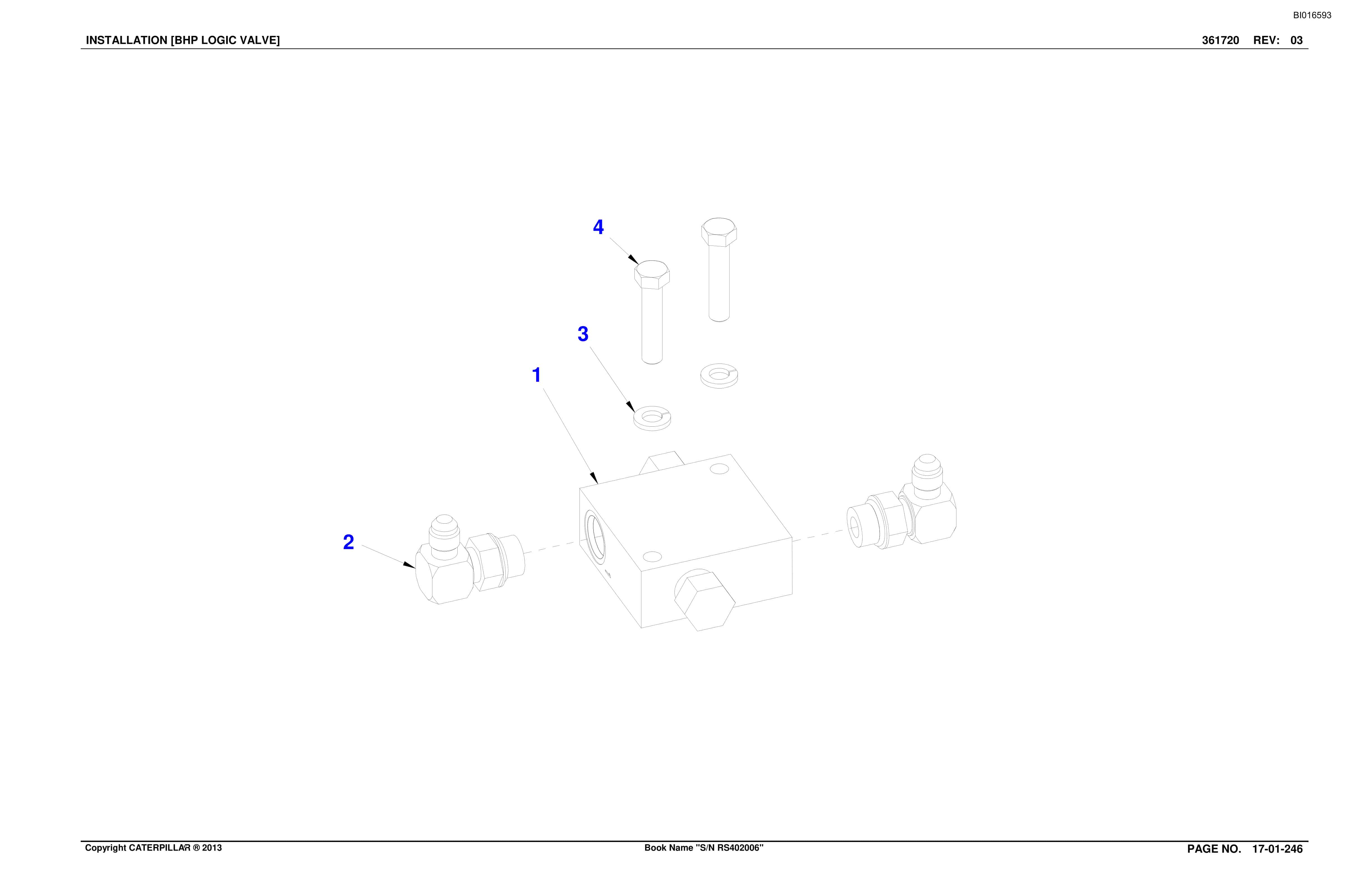 Bucyrus SH650 Roof Support Carrier Parts Catalog BI016593-5
