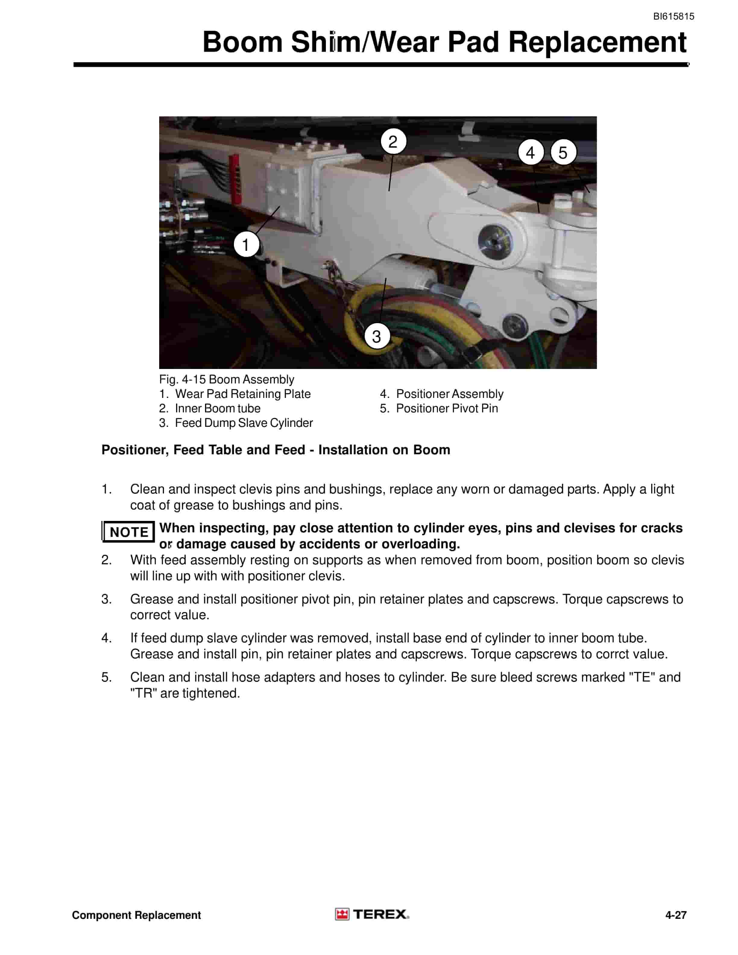 Bucyrus Shaft Jumbo Single Boom Air Jumbo Technical Manual BI615815-3
