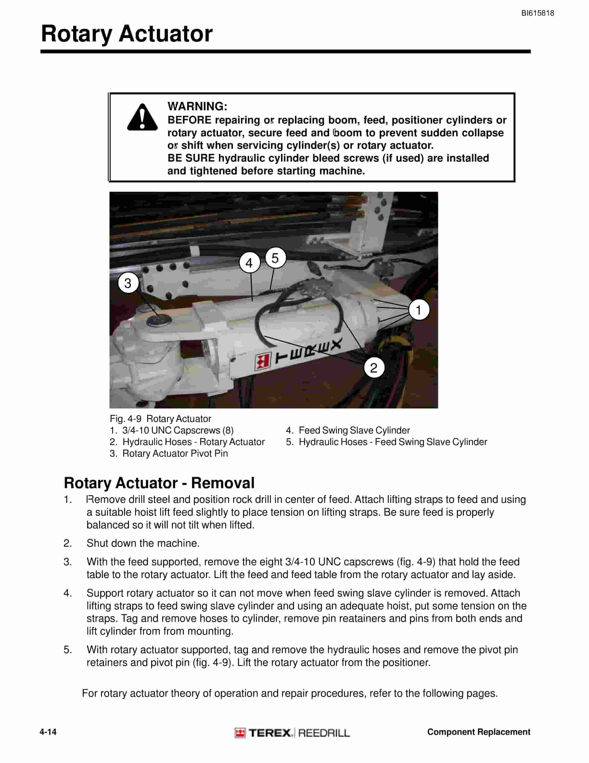 Bucyrus Shaft Jumbo Single Boom Hydraulic Jumbo Technical Manual BI615818-2