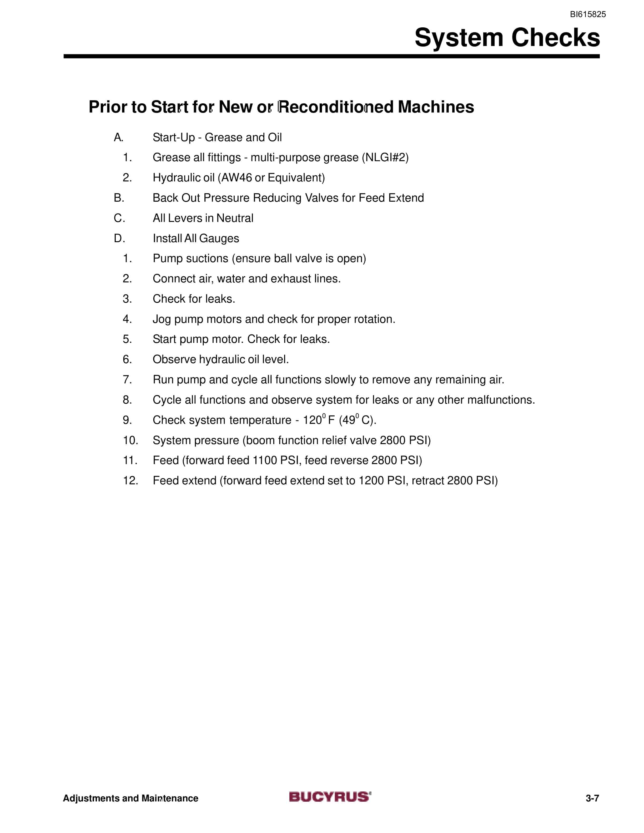 Bucyrus Shaft Jumbo Two Boom Air Jumbo Technical Manual BI615825-4