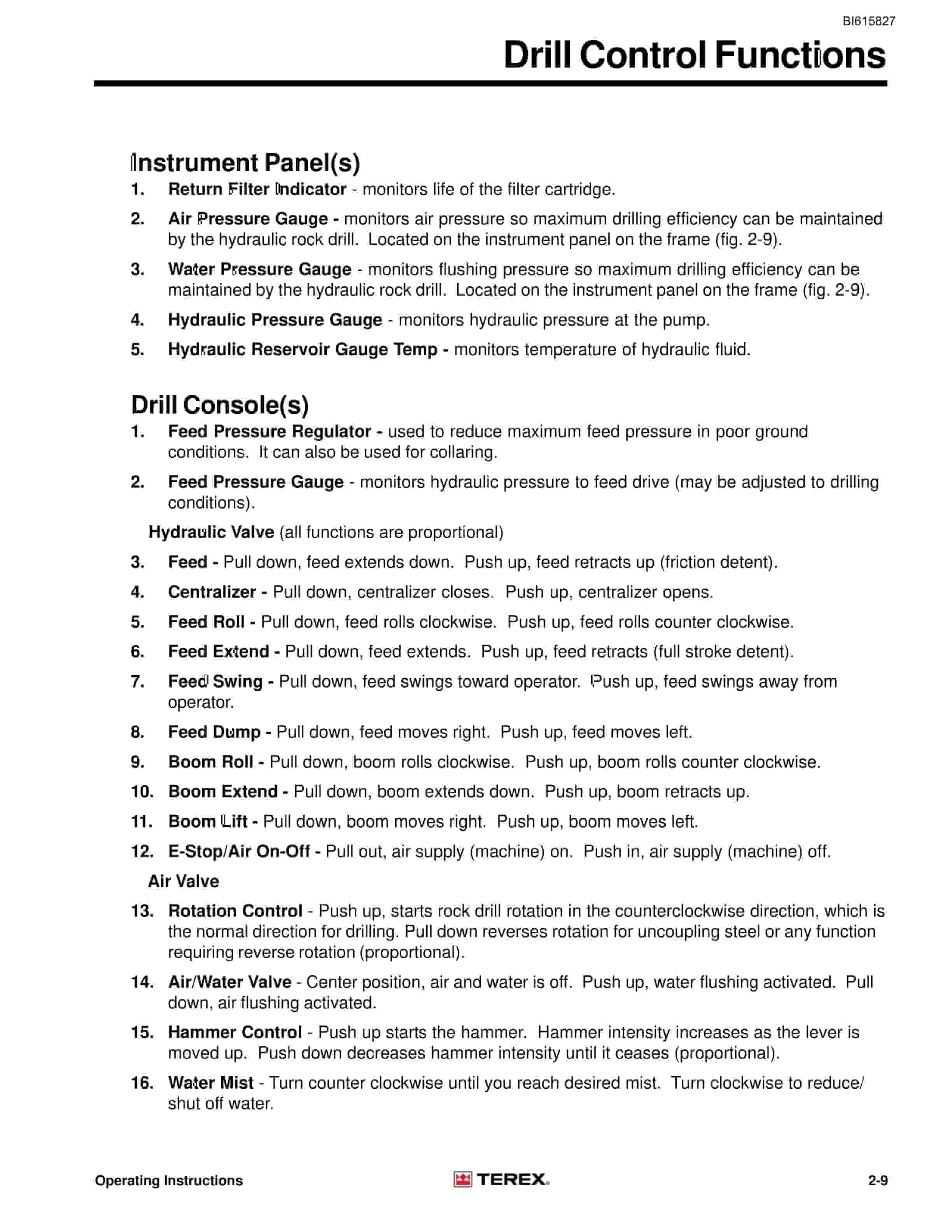 Bucyrus Shaft Jumbo Two Boom Air Jumbo Technical Manual BI615827-2