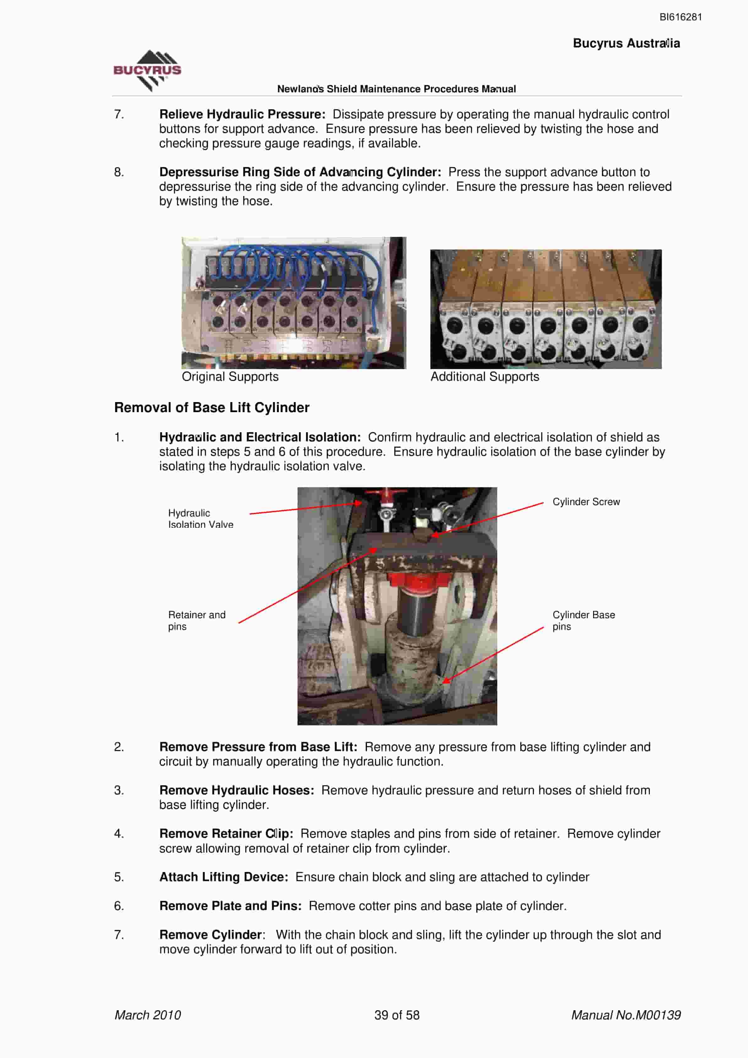 Bucyrus Shield Maintenance Procedures Technical Manual BI616281-3
