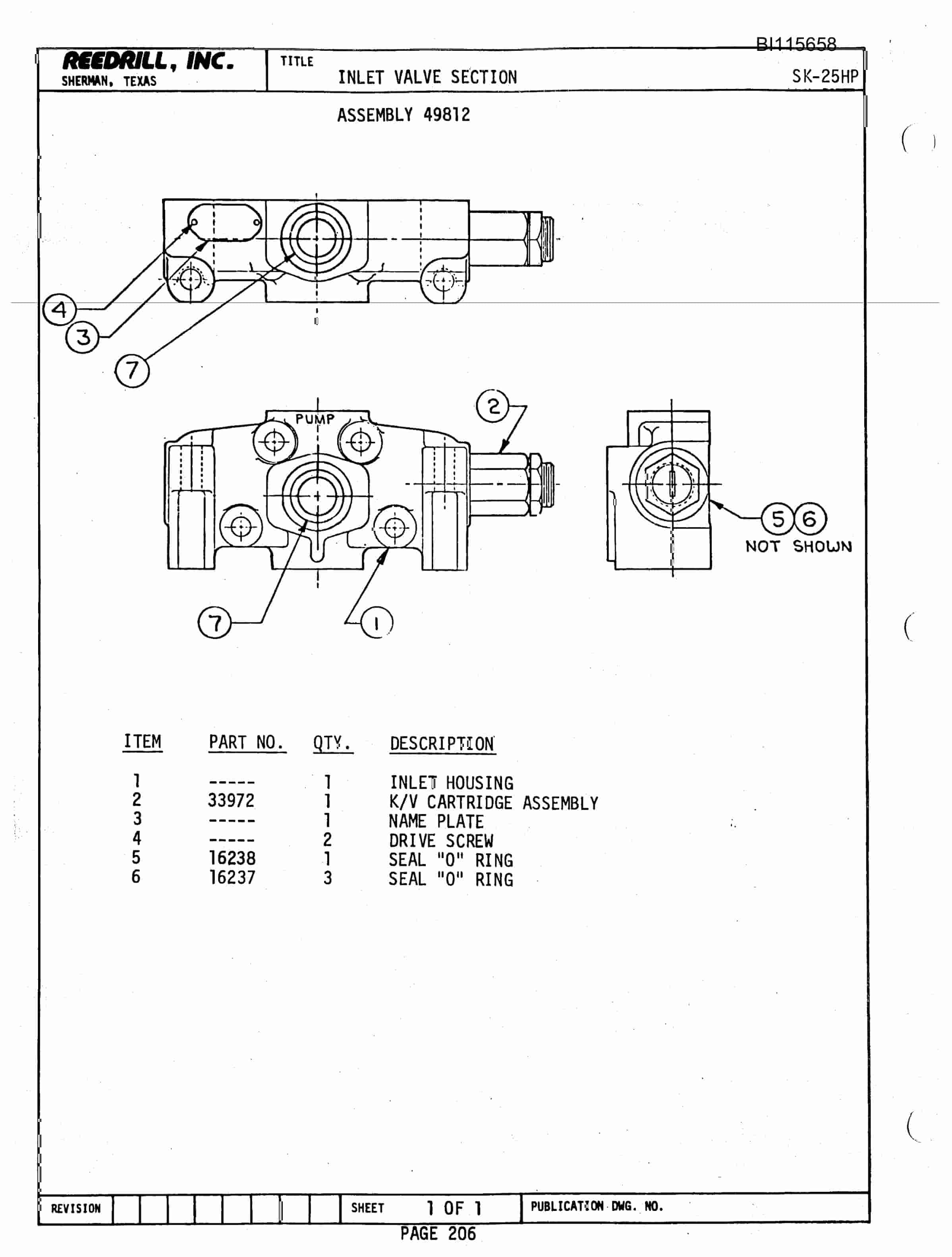 Bucyrus SK-25HP Parts Catalog BI115658-3