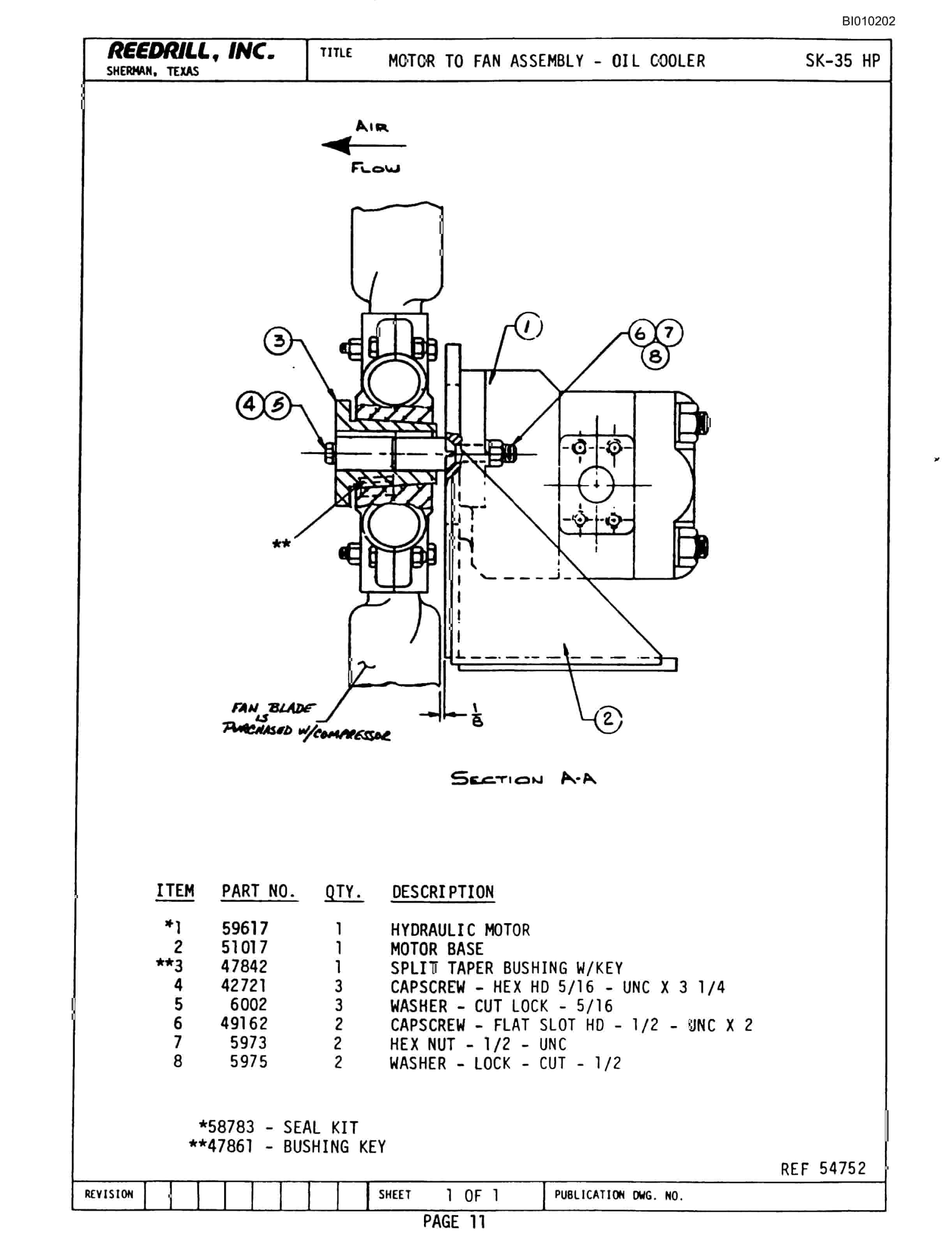 Bucyrus SK-35 High Pressure Parts Catalog BI010202-2
