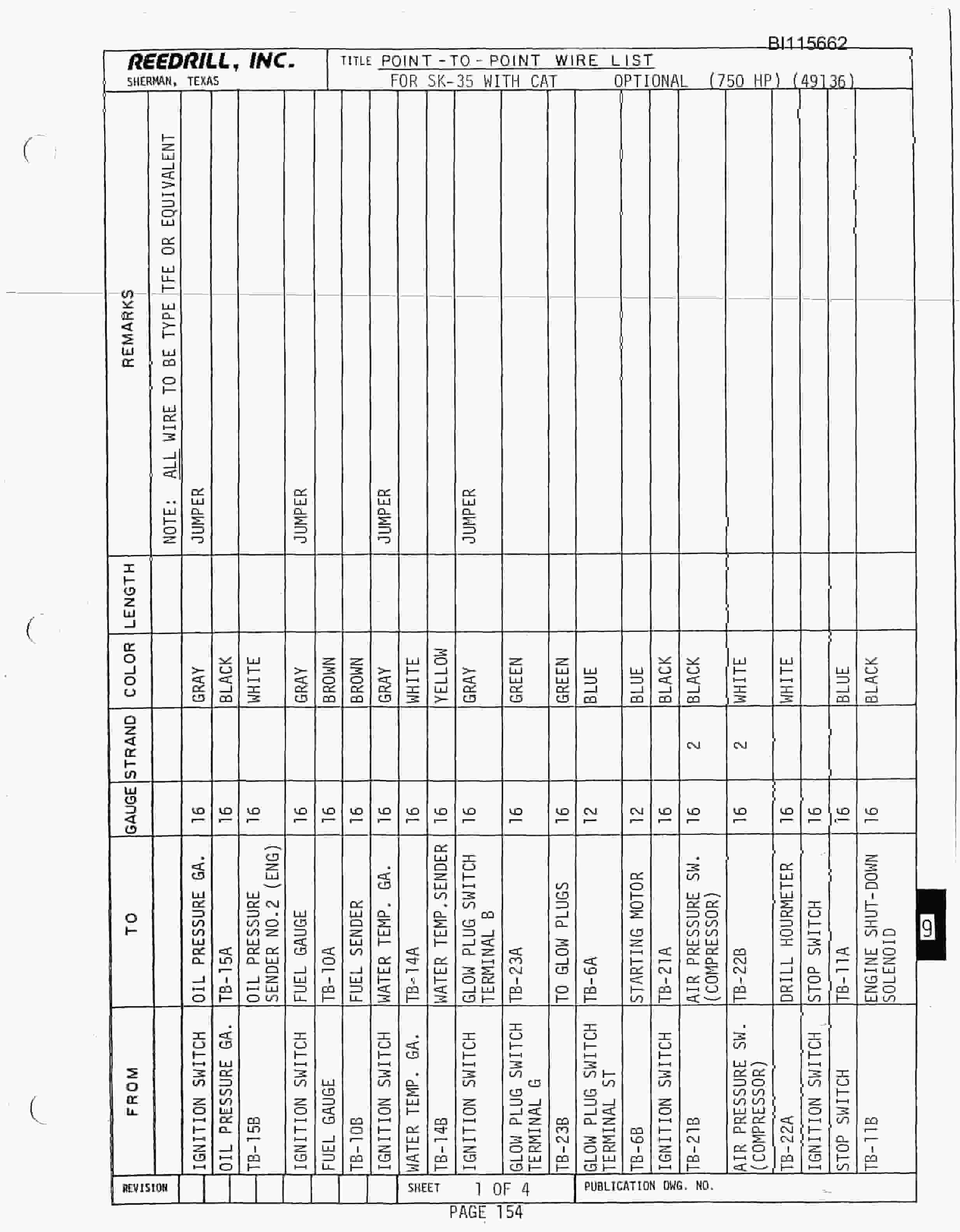 Bucyrus SK-35 High Pressure Parts Catalog BI115662-4