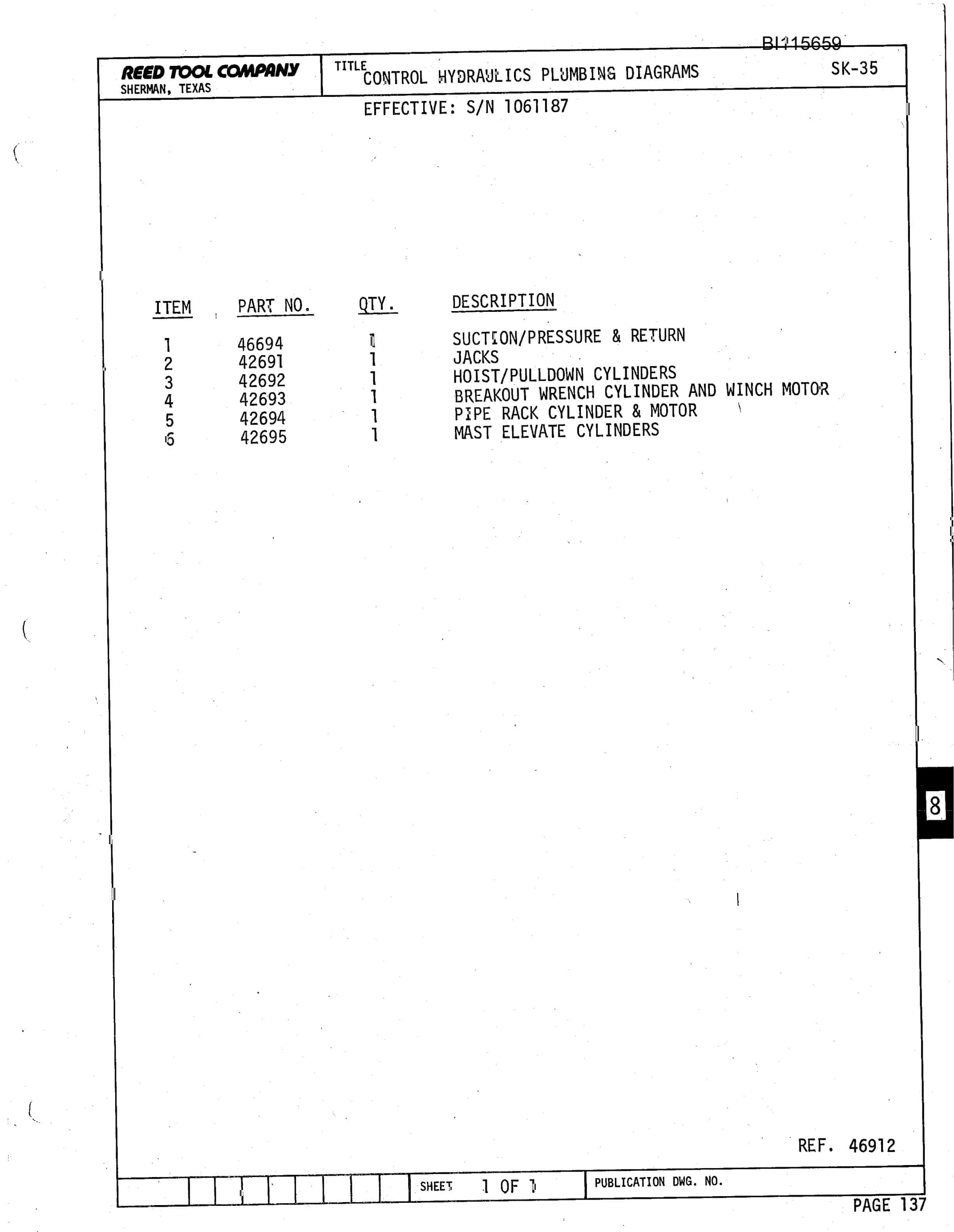 Bucyrus SK-35 Parts Catalog BI115659-3