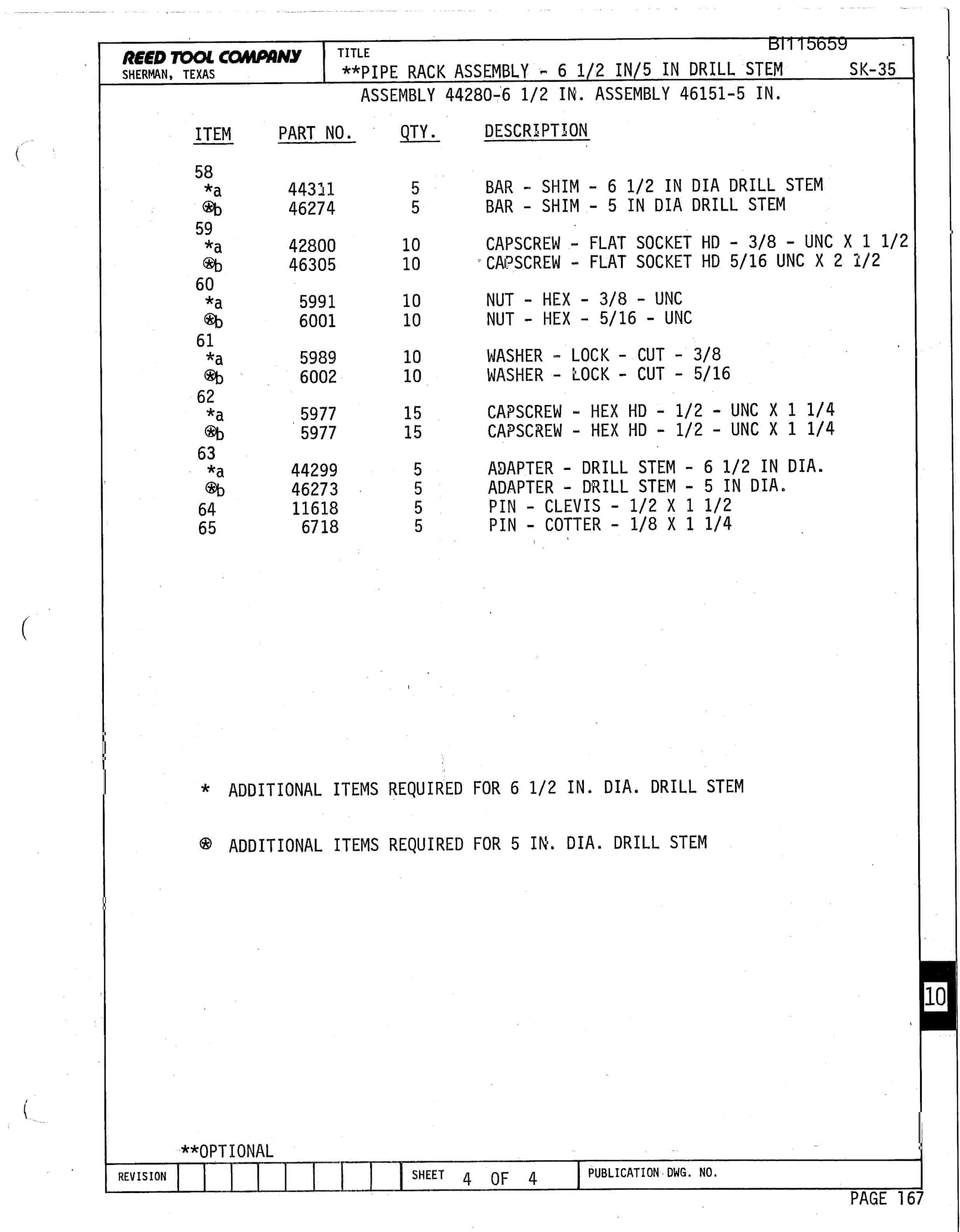 Bucyrus SK-35 Parts Catalog BI115659-5