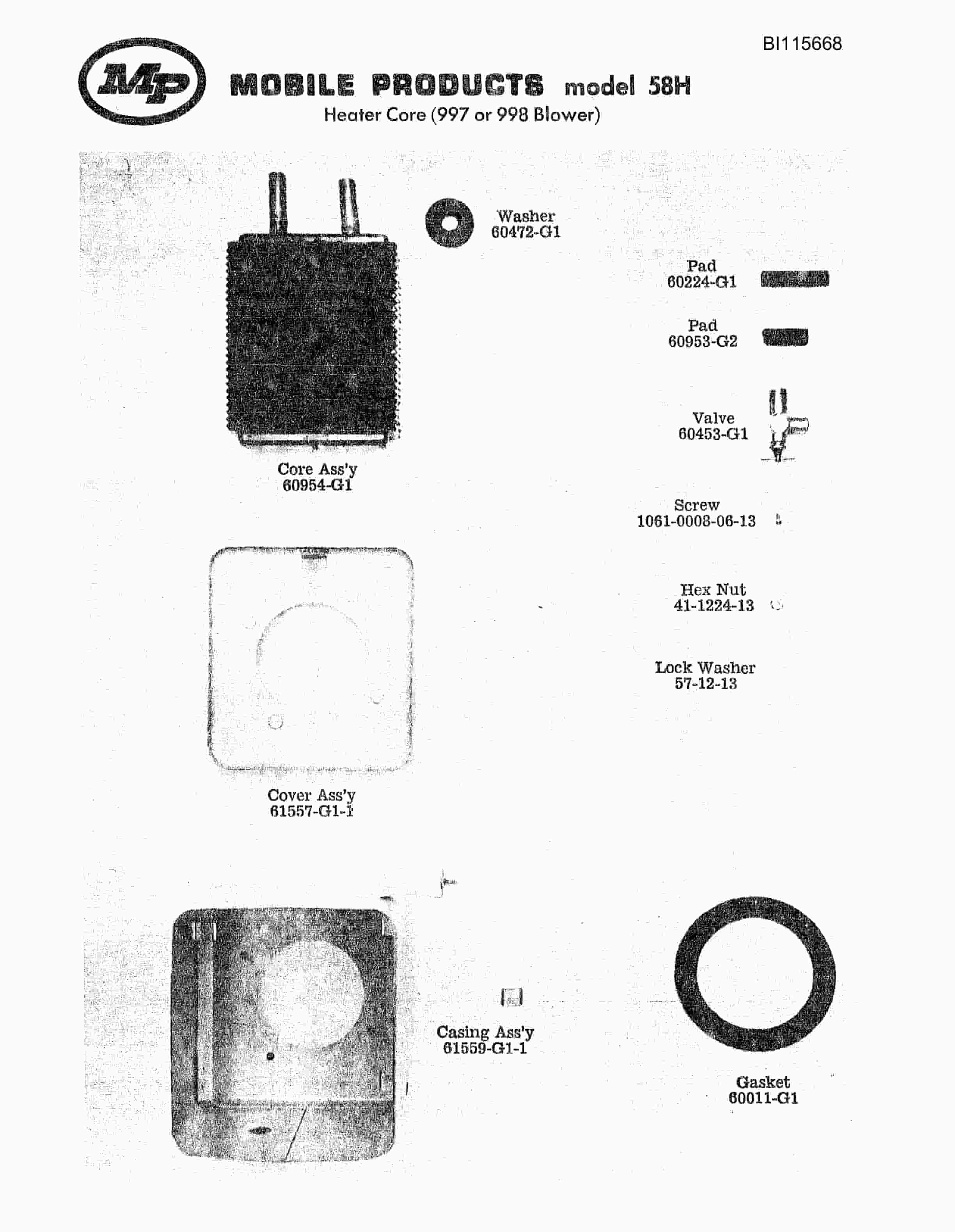 Bucyrus SK-40 Parts Catalog BI115668-5