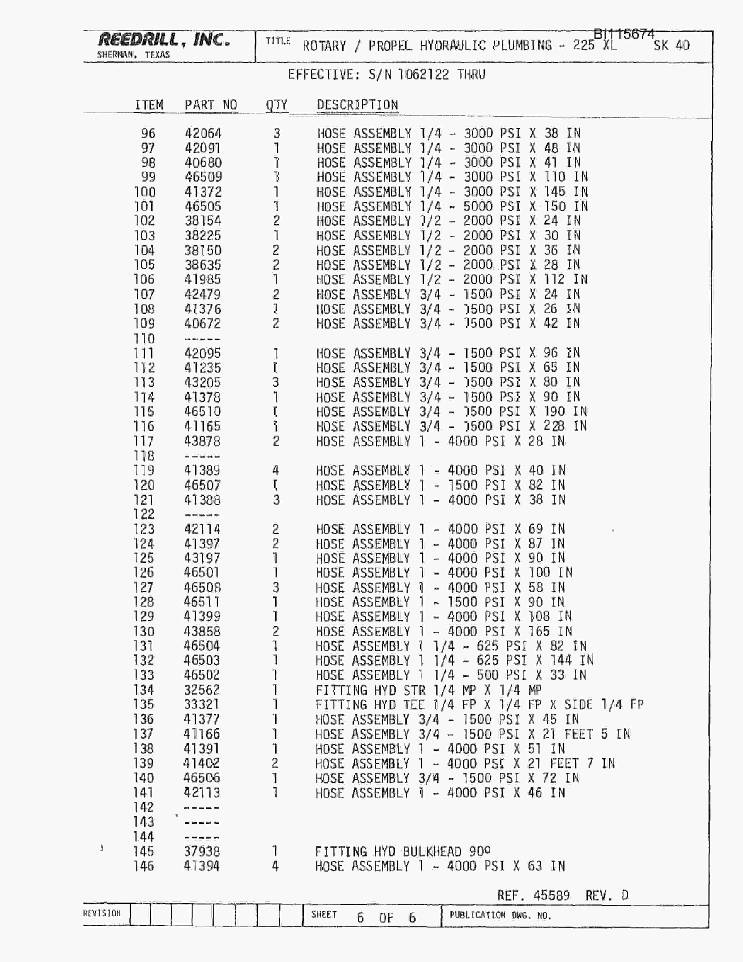 Bucyrus SK-40 Parts Catalog BI115674-2