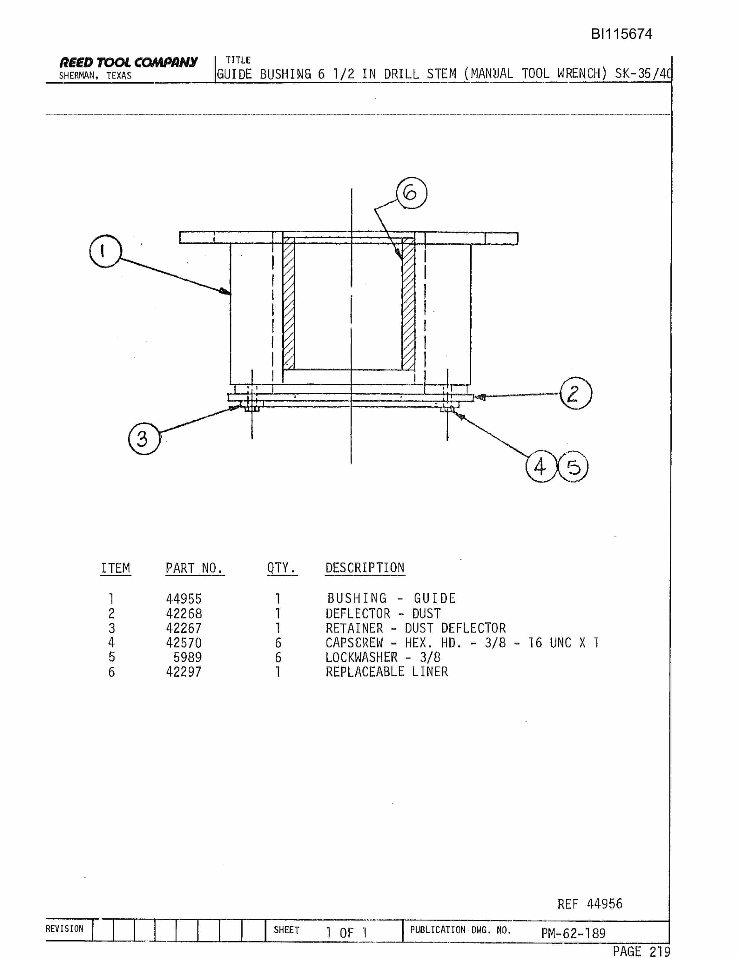 Bucyrus SK-40 Parts Catalog BI115674-3
