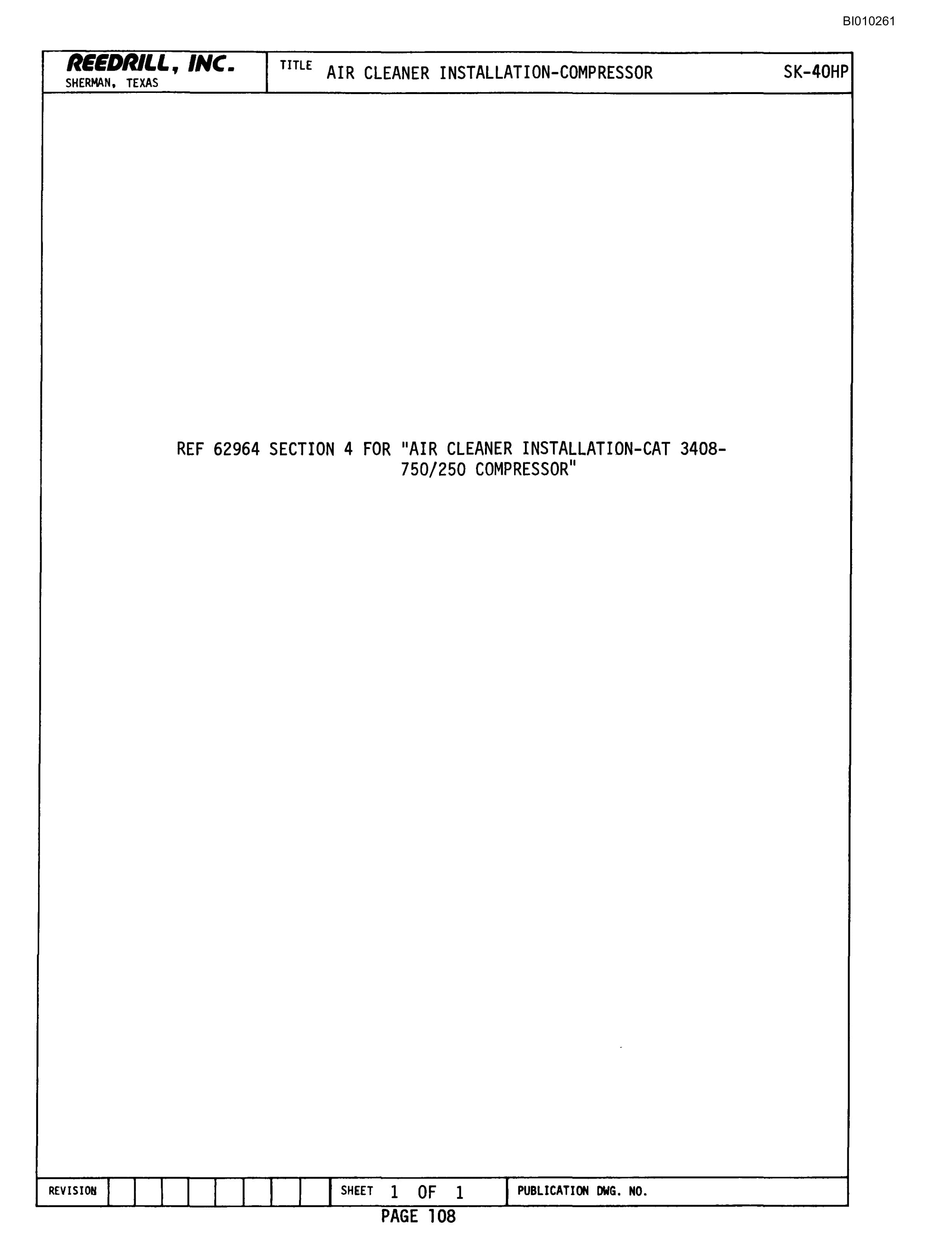 Bucyrus SK-40HP Parts Catalog BI010261-2