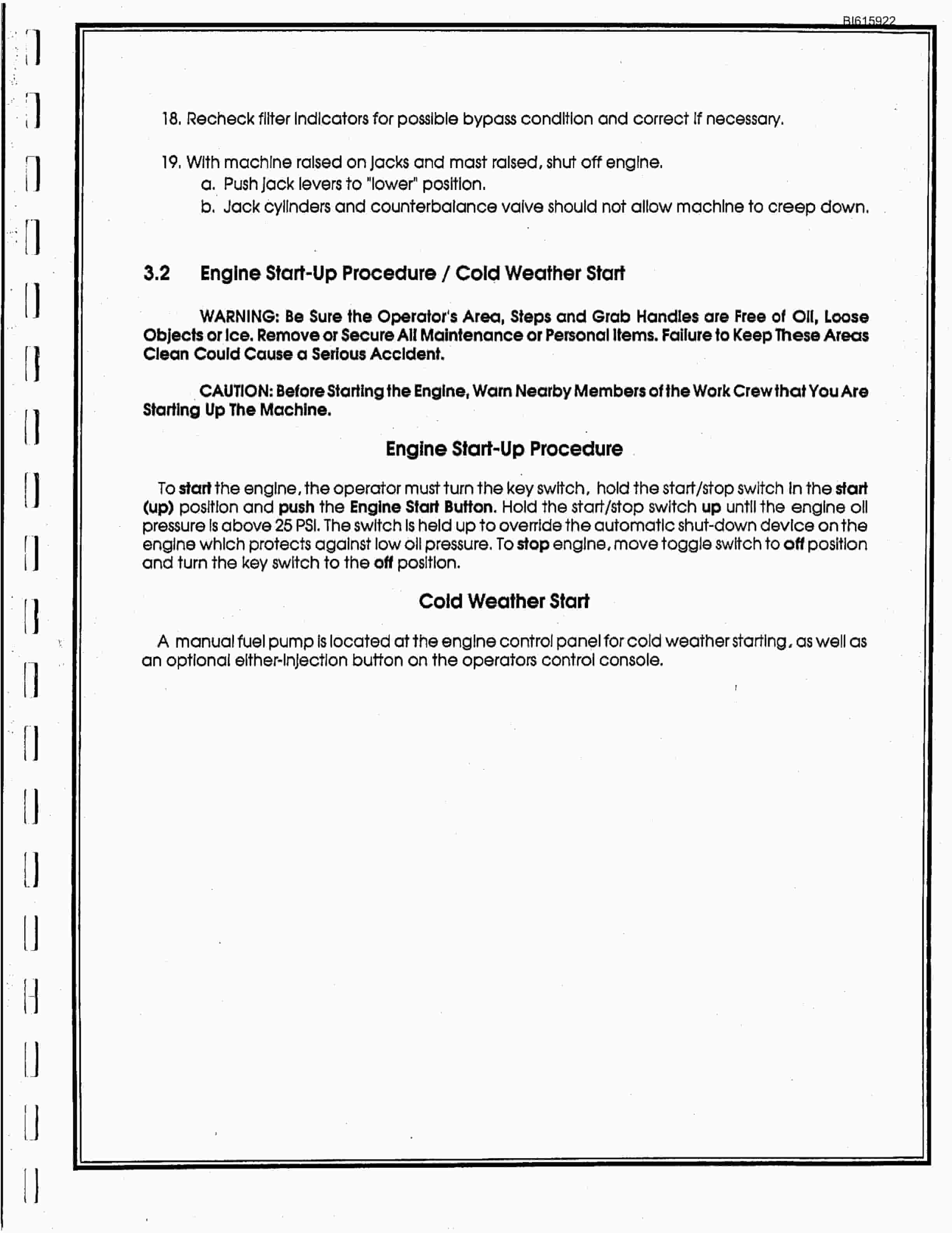 Bucyrus SK-40i, SK-45i, SK-50i, SK-55i Infinity Blasthole Drill Technical Manual BI615922-3