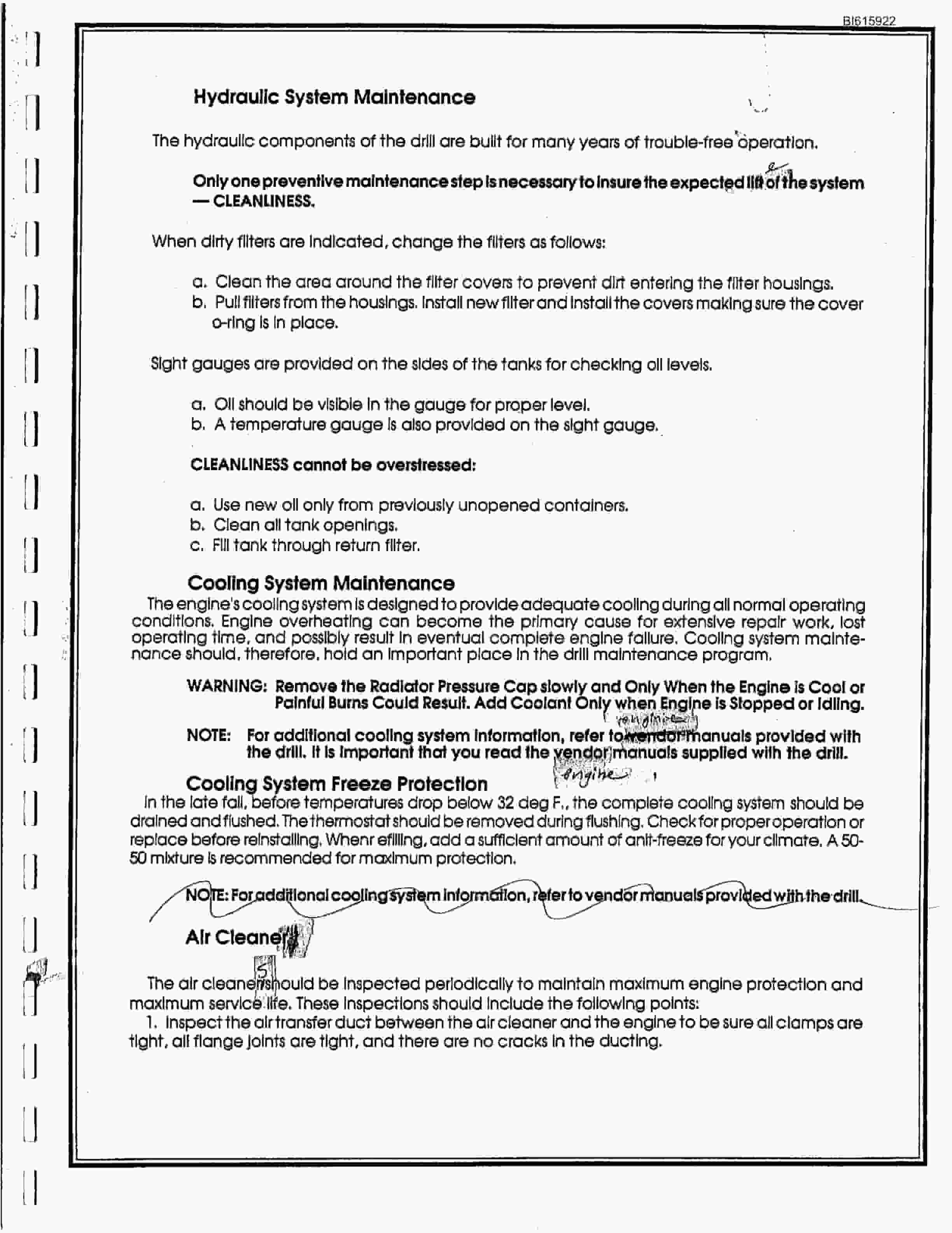 Bucyrus SK-40i, SK-45i, SK-50i, SK-55i Infinity Blasthole Drill Technical Manual BI615922-5